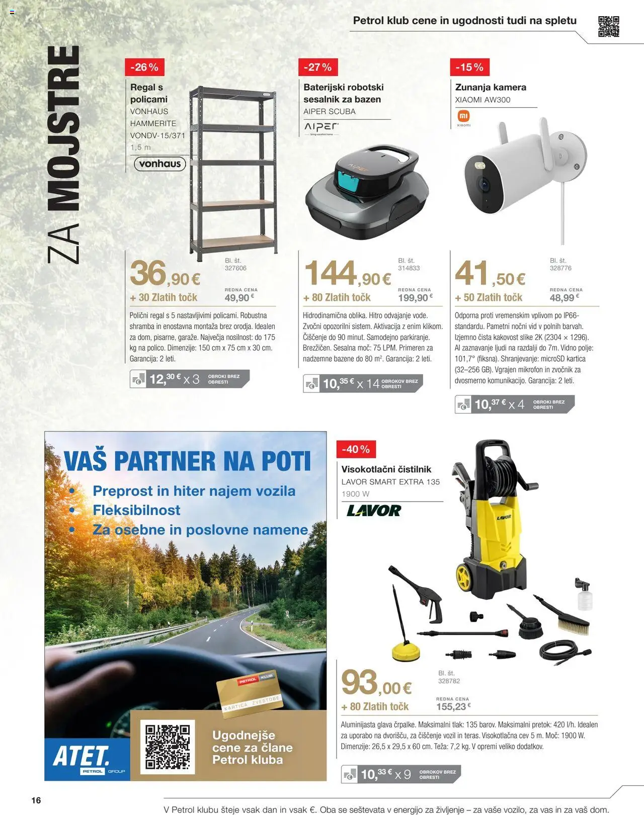 Petrol katalog │ velja od 01.07.2025 | Stran: 16 | Izdelki: Bazen, Teza, Regal, Sesalnik