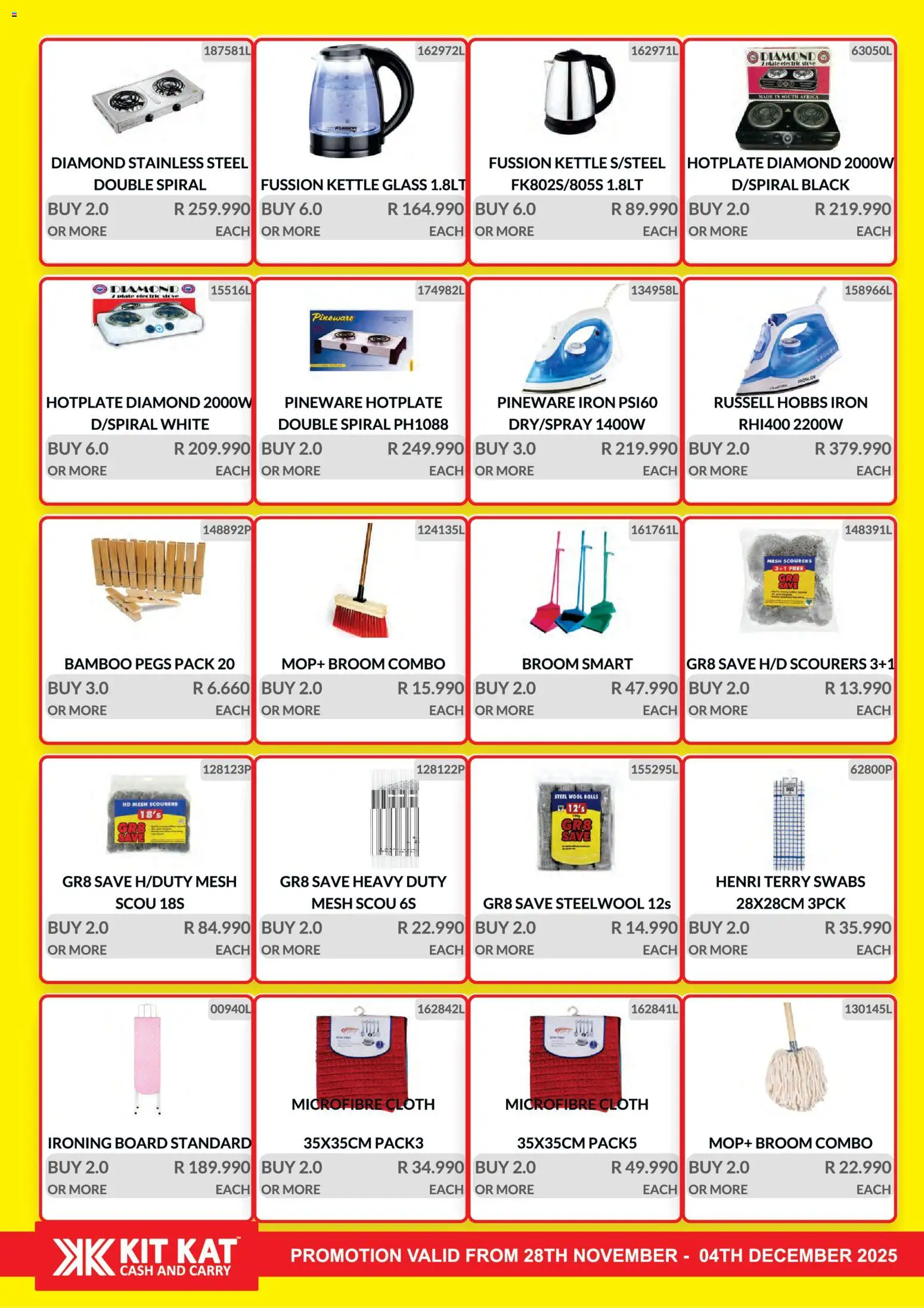 New KIT KAT Cash & Carry catalogue – valid from 28.11.2025 | Page: 32 | Products: Stove, Kettle, Iron, Steel wool