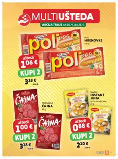 Studenac katalog | vrijedi od 10.09.2025 | Stranica: 11 | Proizvodi: Griz, Hrenovke, Podravka, Juha