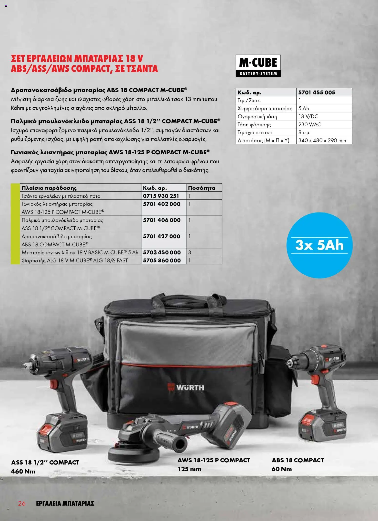 WURTH - Εργαλεία Μπαταρίας – σε ισχύ από 01.01.2026 | Σελίδα: 26