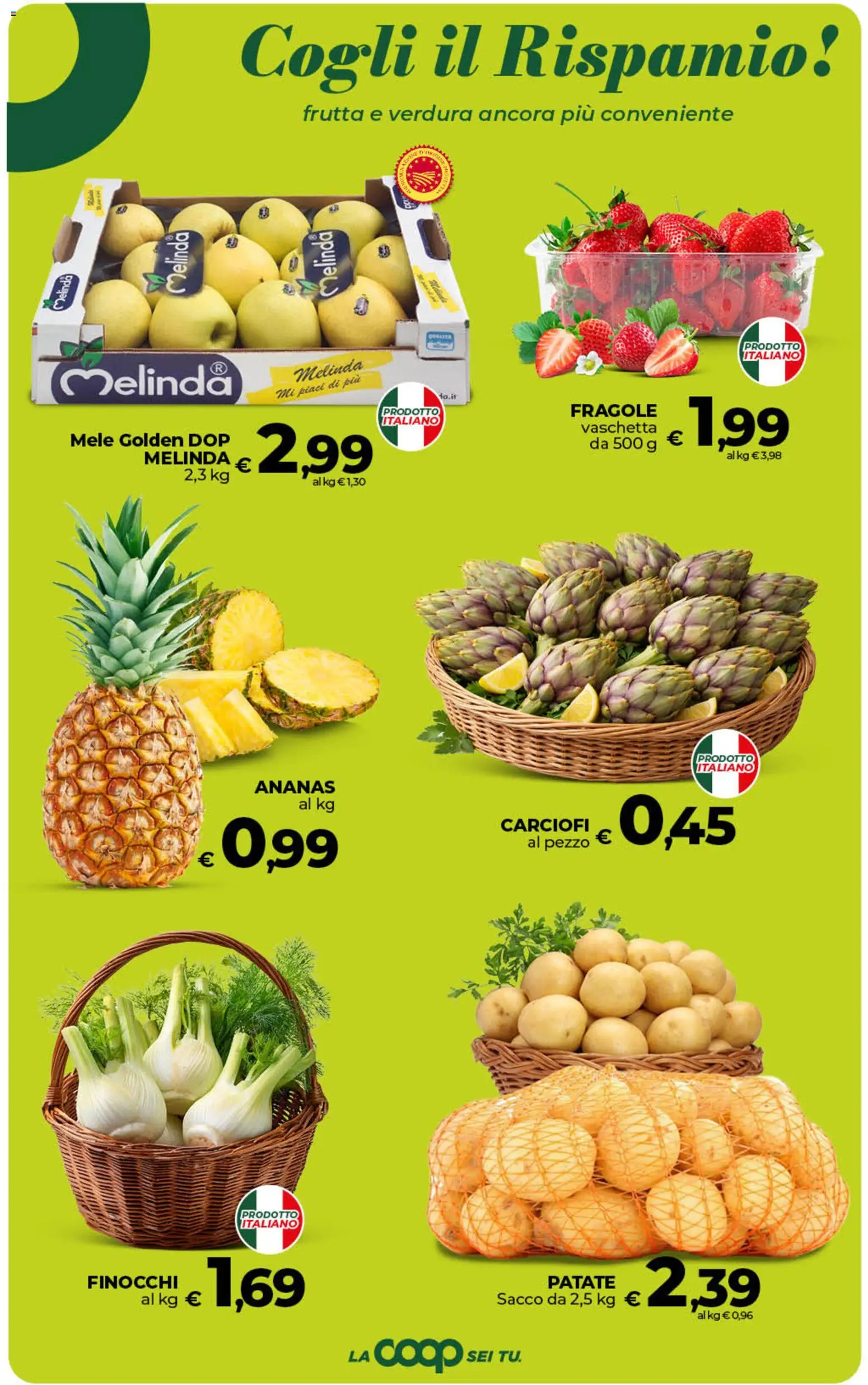 Volantino COOP del 26.03.2026 | Pagina: 24 | Prodotti: Fragole, Ananas, Carciofi, Finocchi