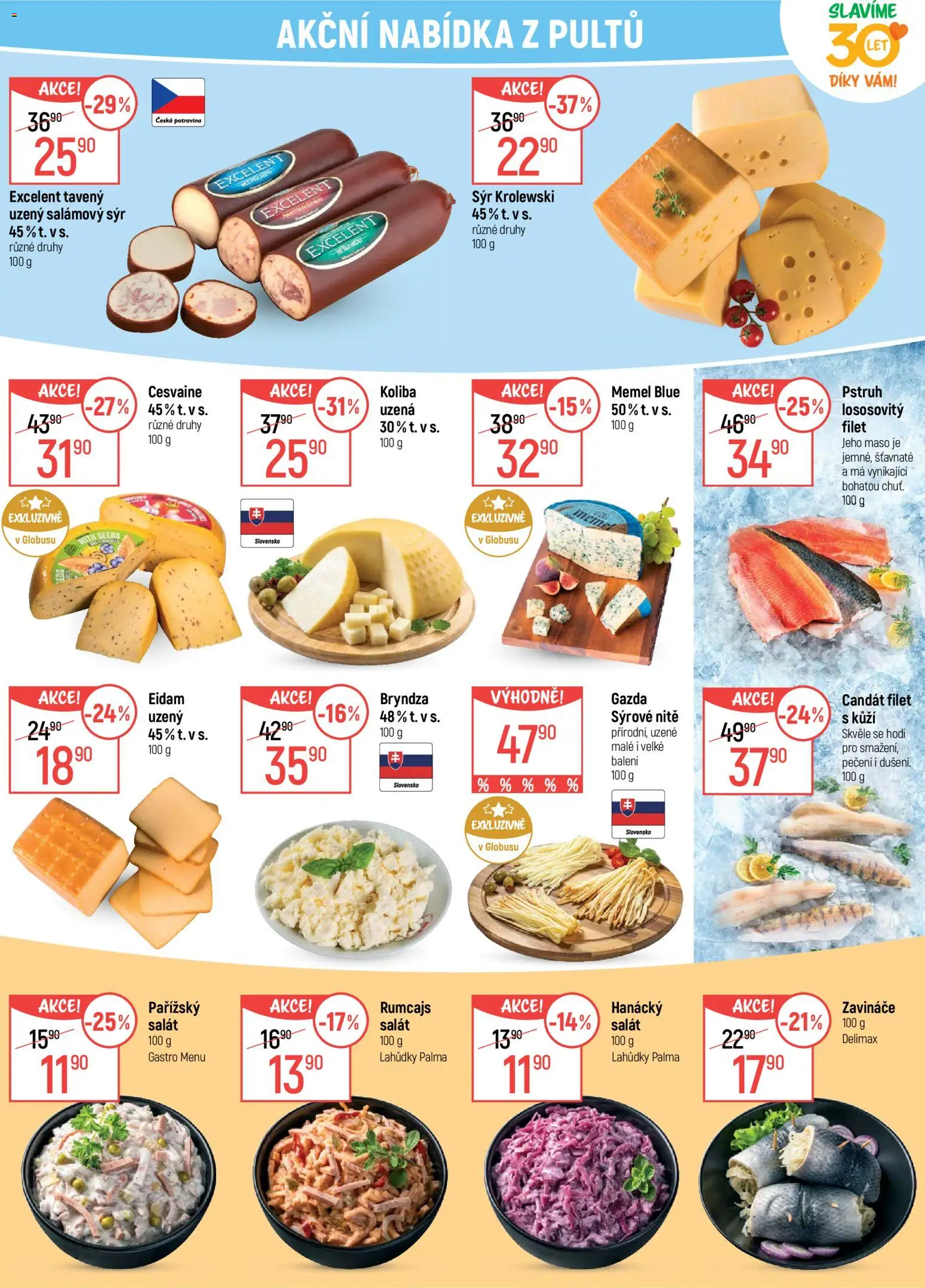 Globus leták - Praha Černý Most od 22.04.2026 | Strana: 10 | Produkty: Eidam, Candát, Filet, Maso