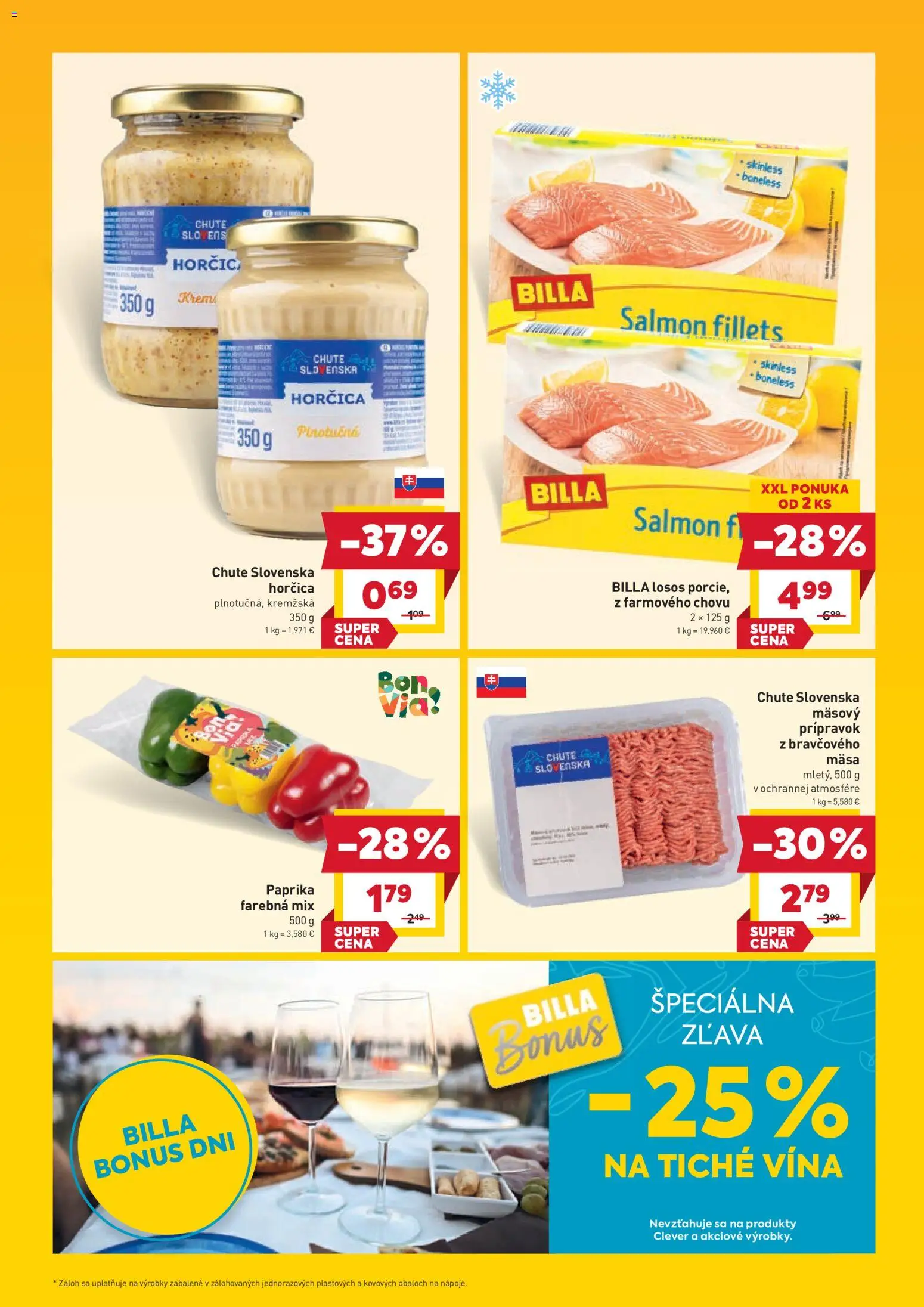 Nové Billa akcie – leták je platný od 17.12.2025 | Strana: 4 | Produkty: Paprika, Losos
