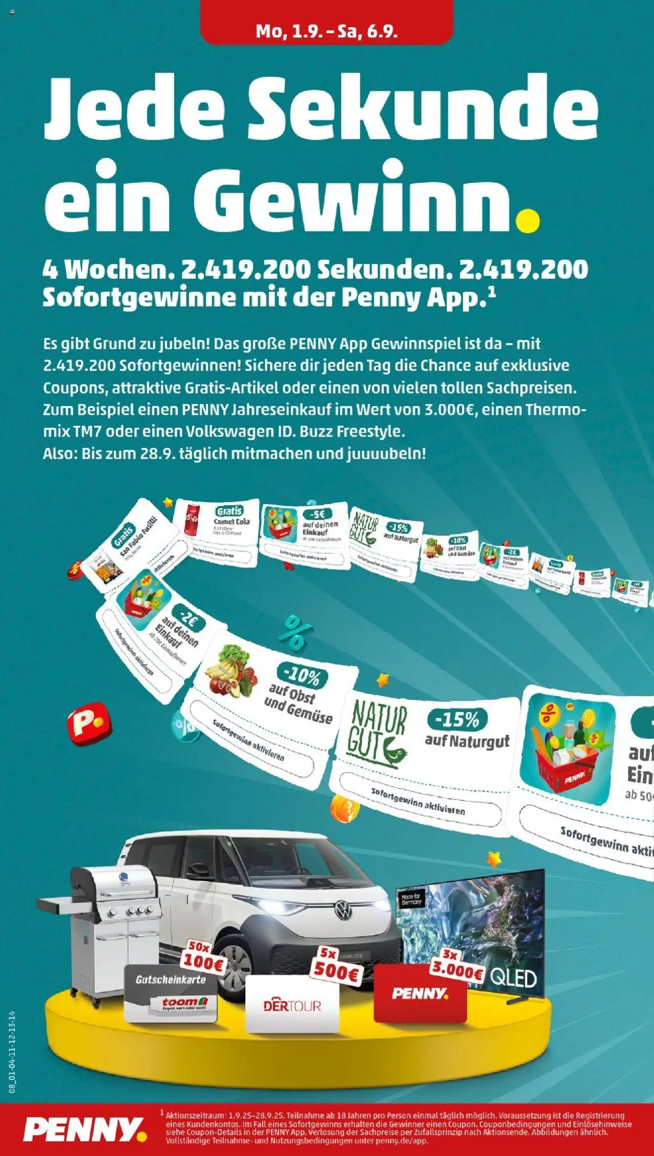 Penny - Sachsen-Anhalt - gültig ab dem 01.09.2025 | Seite: 8 | Produkte: Cola, Gemüse, Obst
