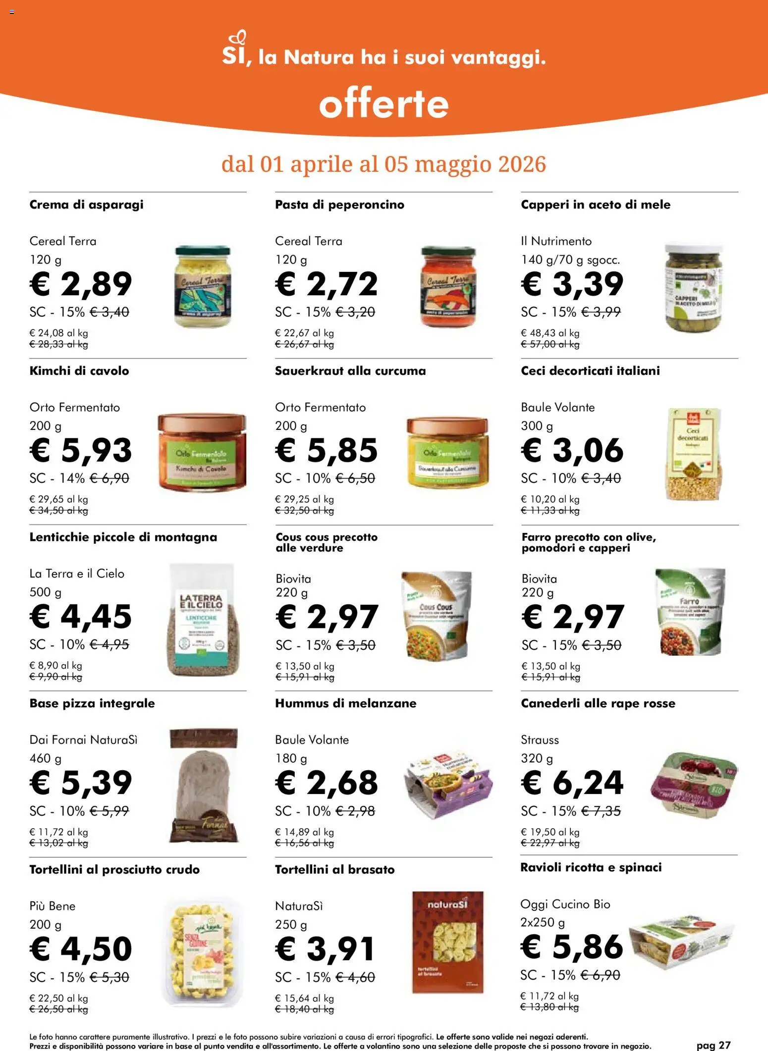 Volantino Natura Sì del 01.04.2026 | Pagina: 27