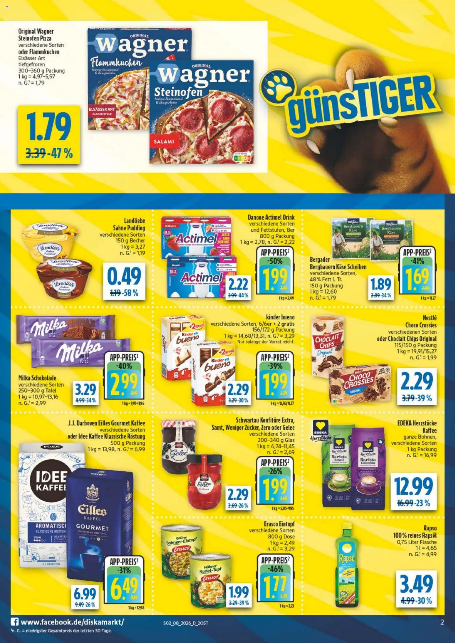 Diska - Diska Angebote Sachsen-Thüringen KW08 – gültig ab 16.02.2026 | Seite: 2 | Produkte: Idee kaffee, Kaffee, Rapsöl, Chips