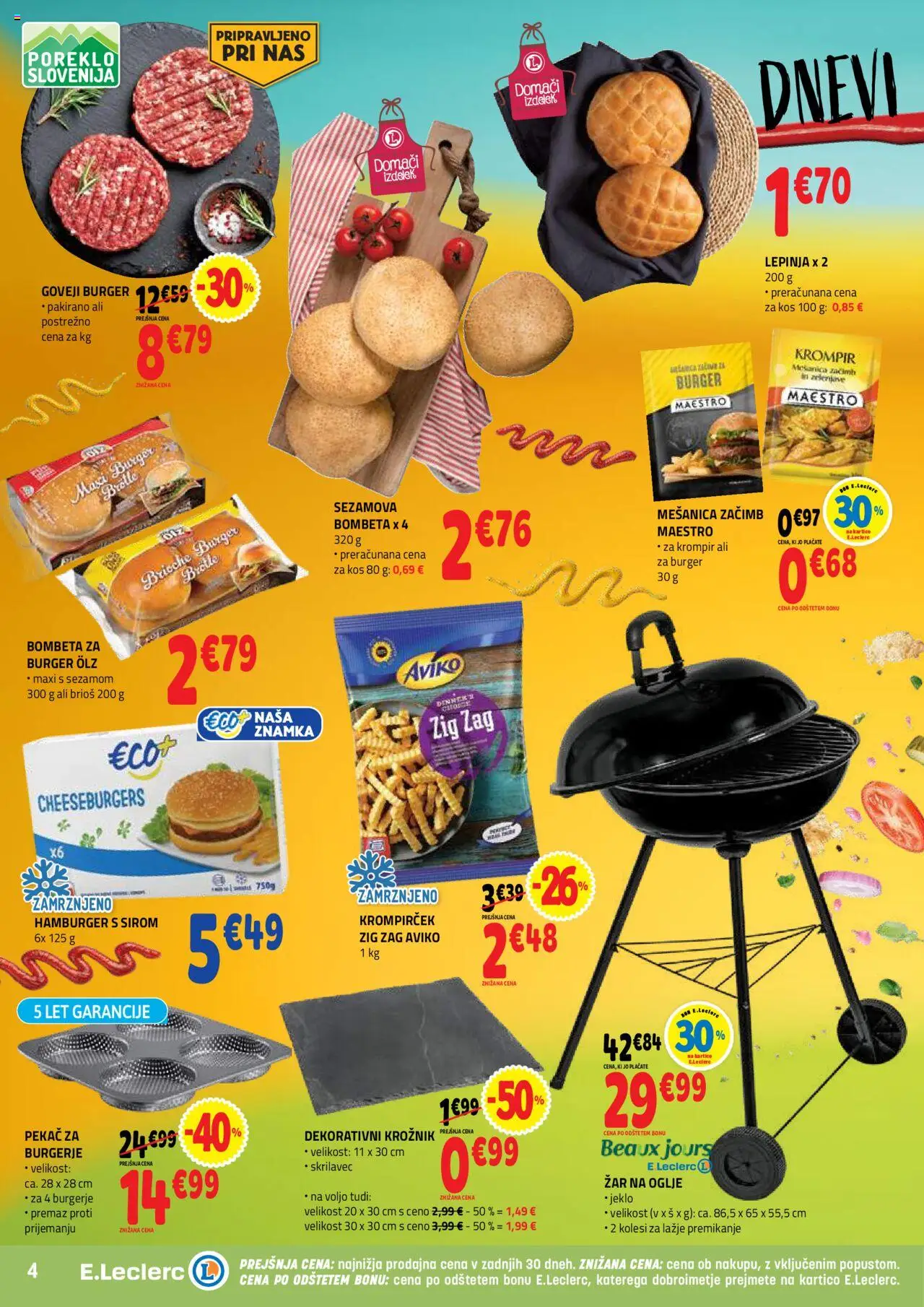 E.leclerc katalog │ velja od 20.08.2025 | Stran: 4 | Izdelki: Lepinja, Zar, Kos, Krompir