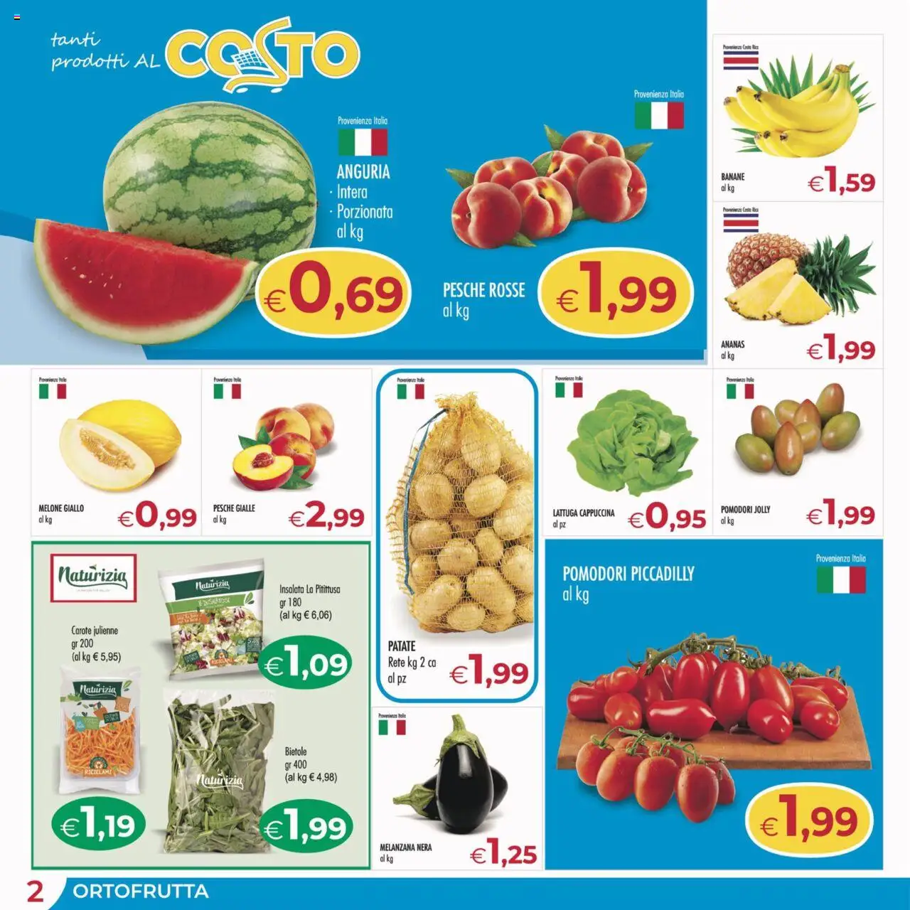 Volantino MerSi Supermercati del 16.08.2025 | Pagina: 2 | Prodotti: Carote, Ananas, Anguria, Lattuga
