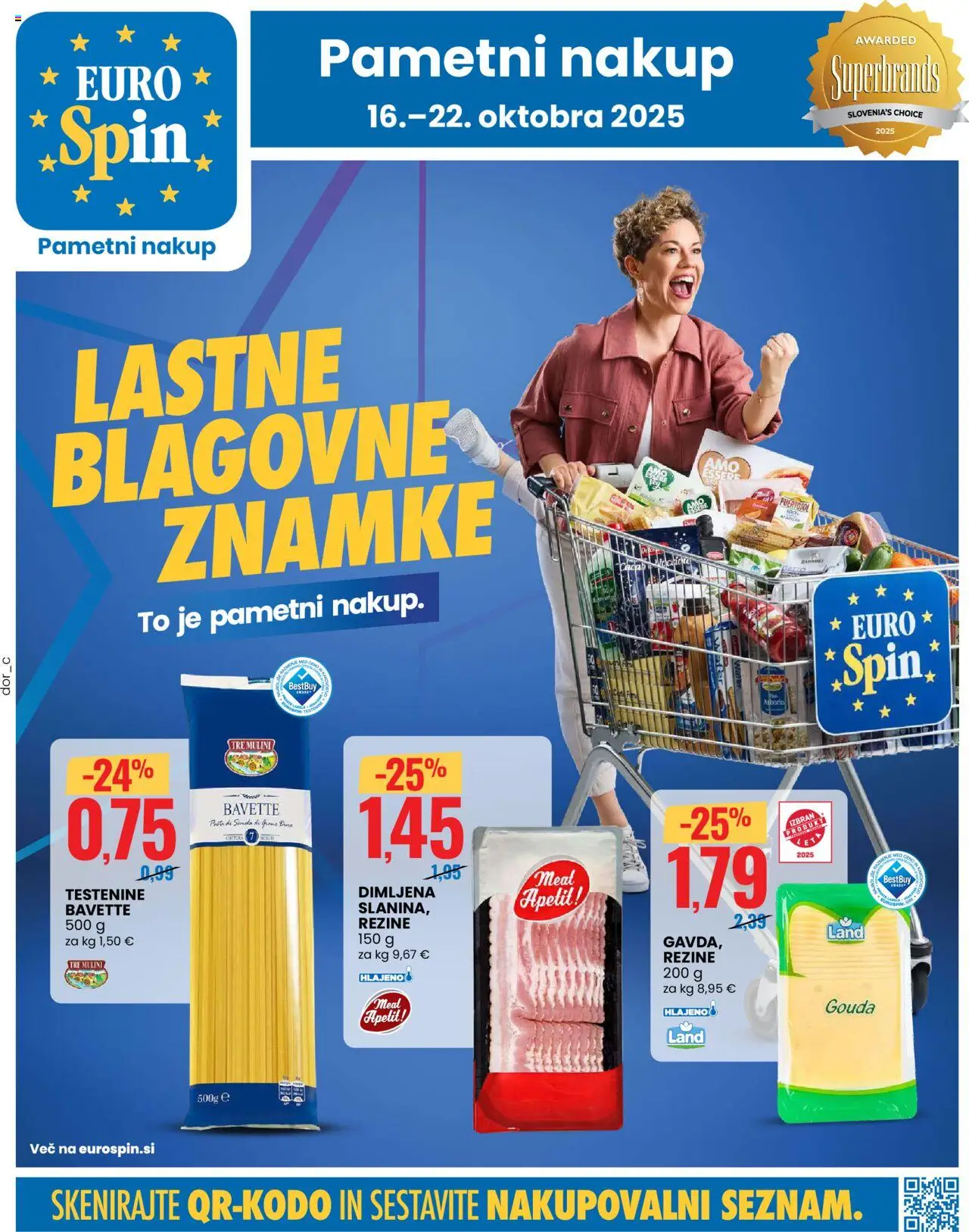Novi Eurospin katalog ponudbe – veljaven od 16.10.2025 | Stran: 1 | Izdelki: Testenine