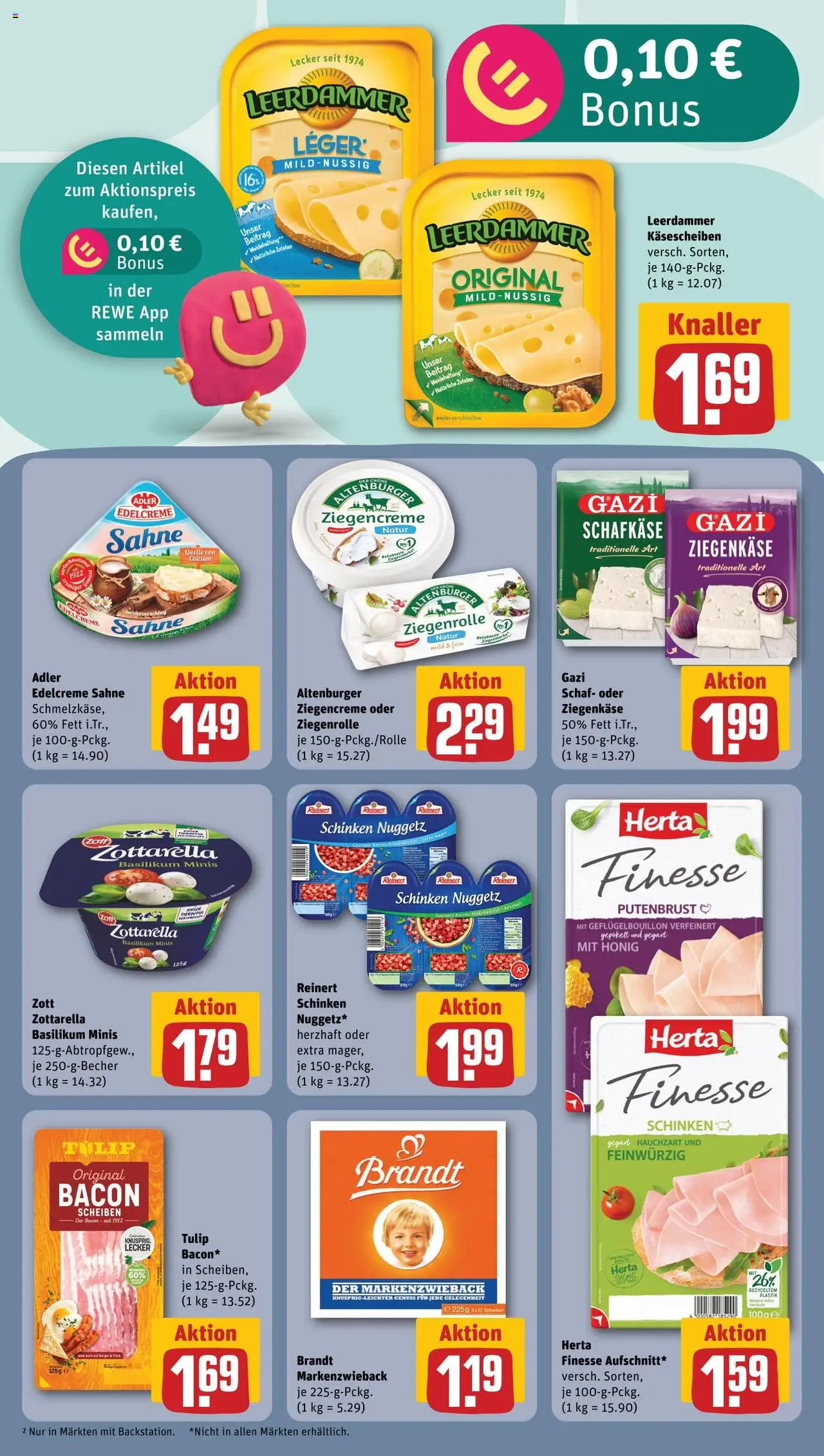 Rewe ihr Kaufpark Prospekt 	 – gültig ab 22.09.2025 | Seite: 10 | Produkte: Ziegenkäse, Leerdammer, Schinken, Sahne