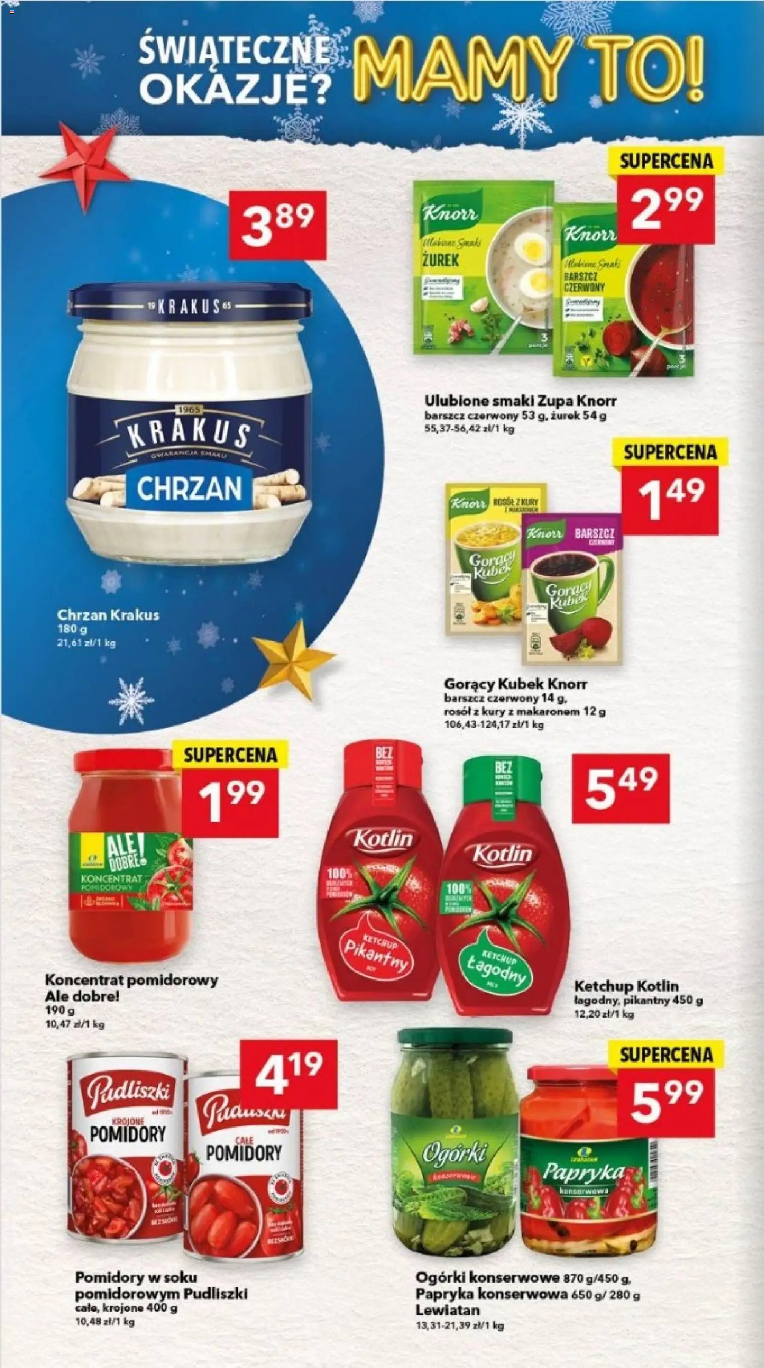Lewiatan gazetka - Lublin od 04.12.2025 | Strona: 6 | Produkty: Barszcz czerwony krakus, Koncentrat pomidorowy, Gorący kubek, Pomidory