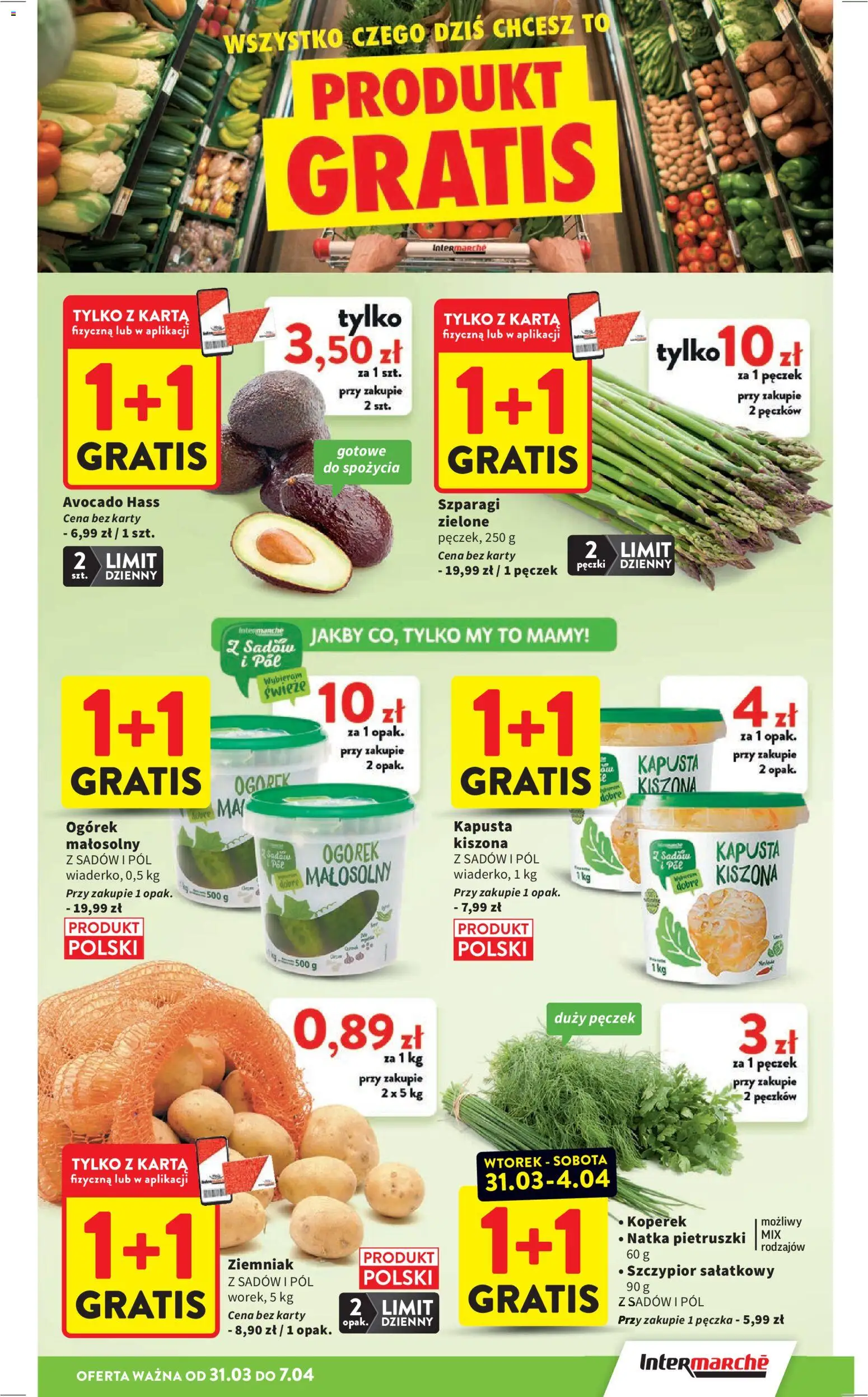 Intermarche gazetka od 31.03.2026 | Strona: 23 | Produkty: Kapusta, Karta, Koperek, Szparagi