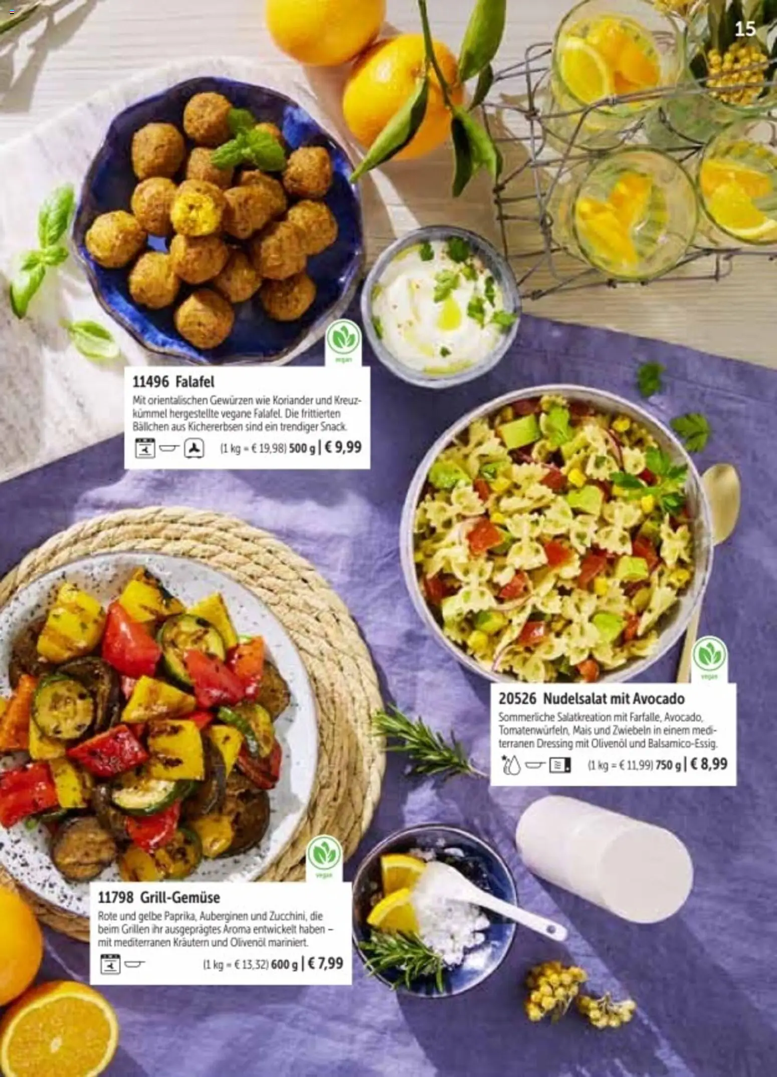 Bofrost Katalog Sommerprogramm – gültig ab 20.04.2026 | Seite: 15 | Produkte: Olivenol, Dressing, Avocado, Zwiebeln