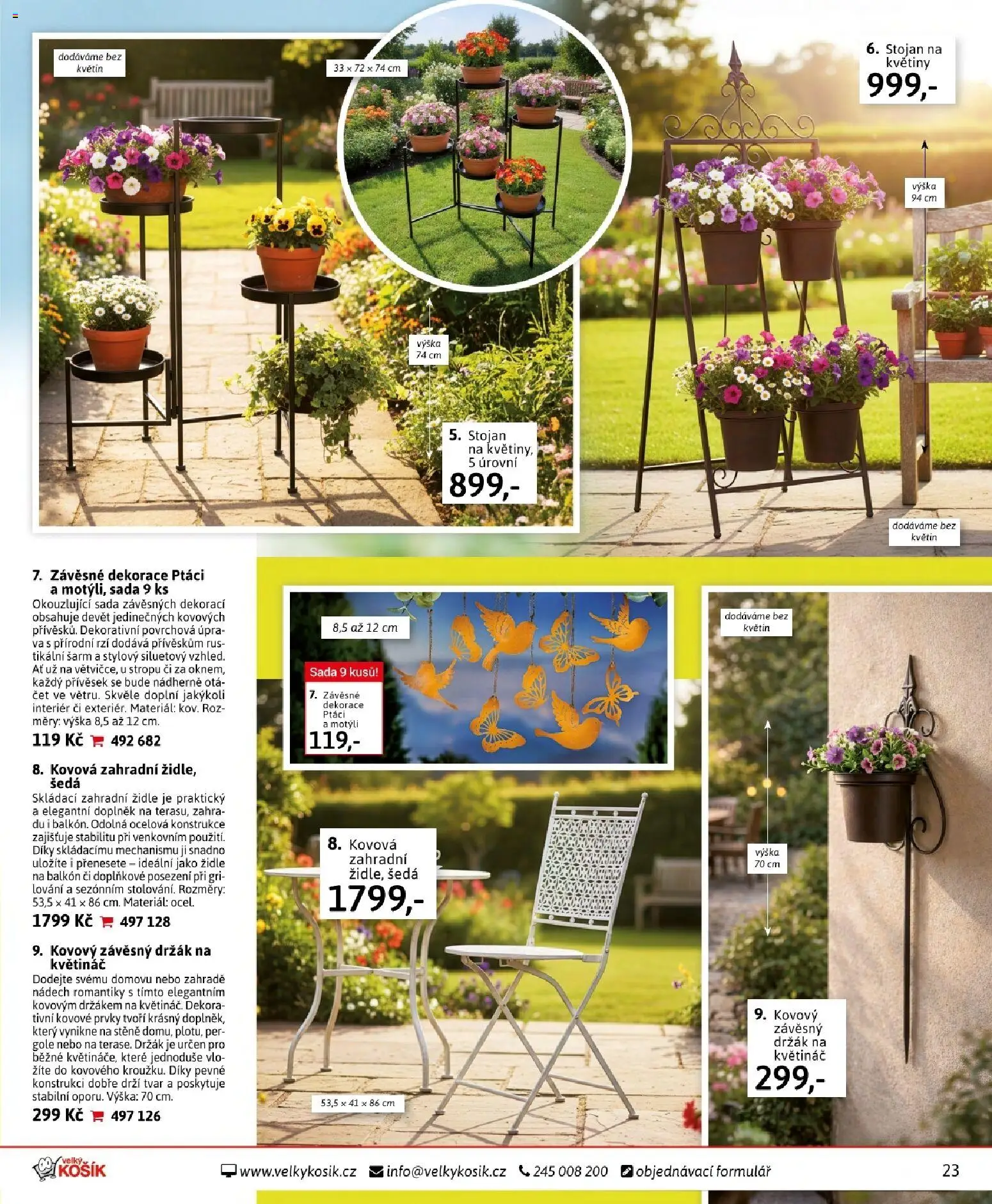 Velký Košík katalog březen 2026 od 01.03.2026 | Strana: 23 | Produkty: Květiny, Zahradní židle, Květináč, Dekorace