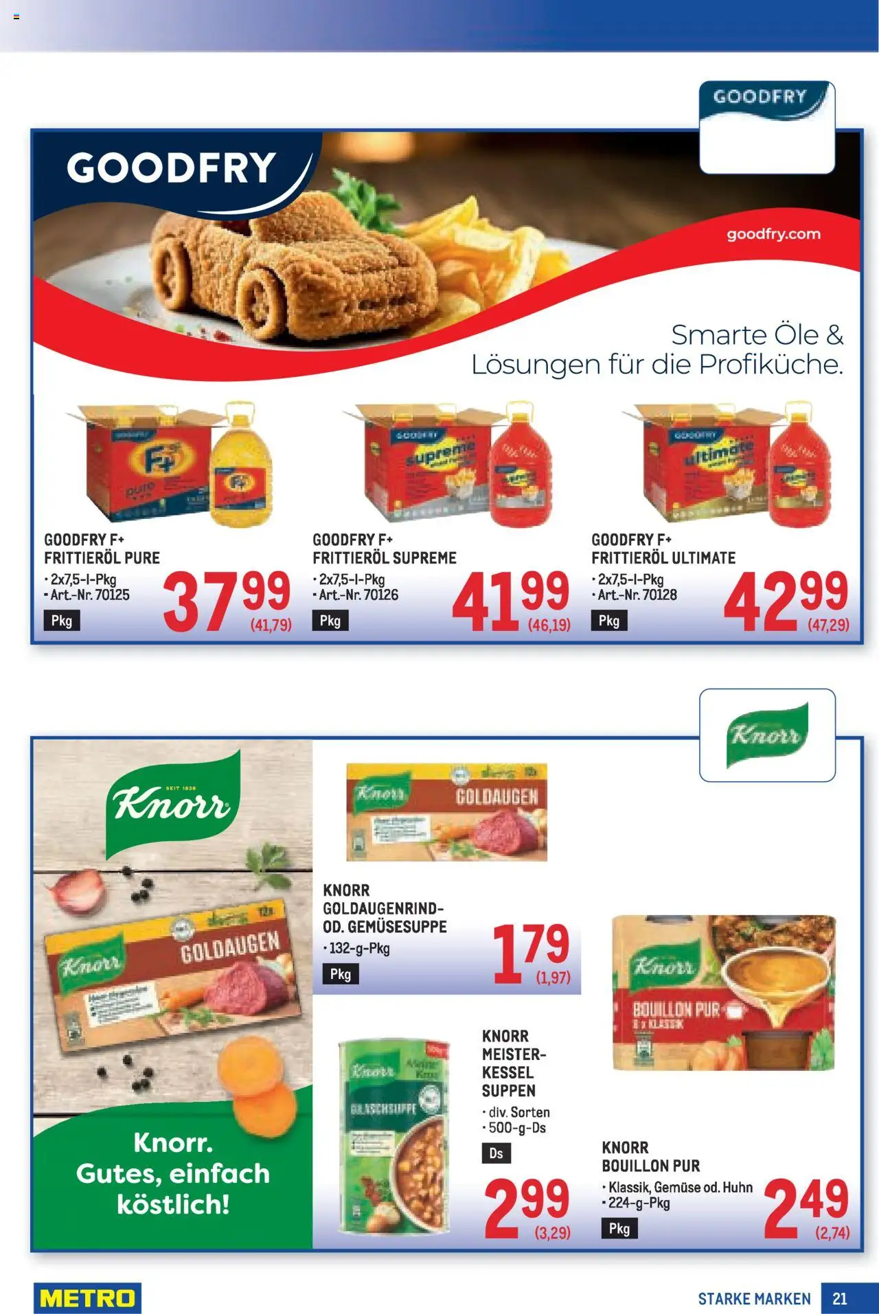 Metro  Starke Marken gültig ab 04.09.2025 | Seite: 21 | Produkte: Gemüse, Huile à frire