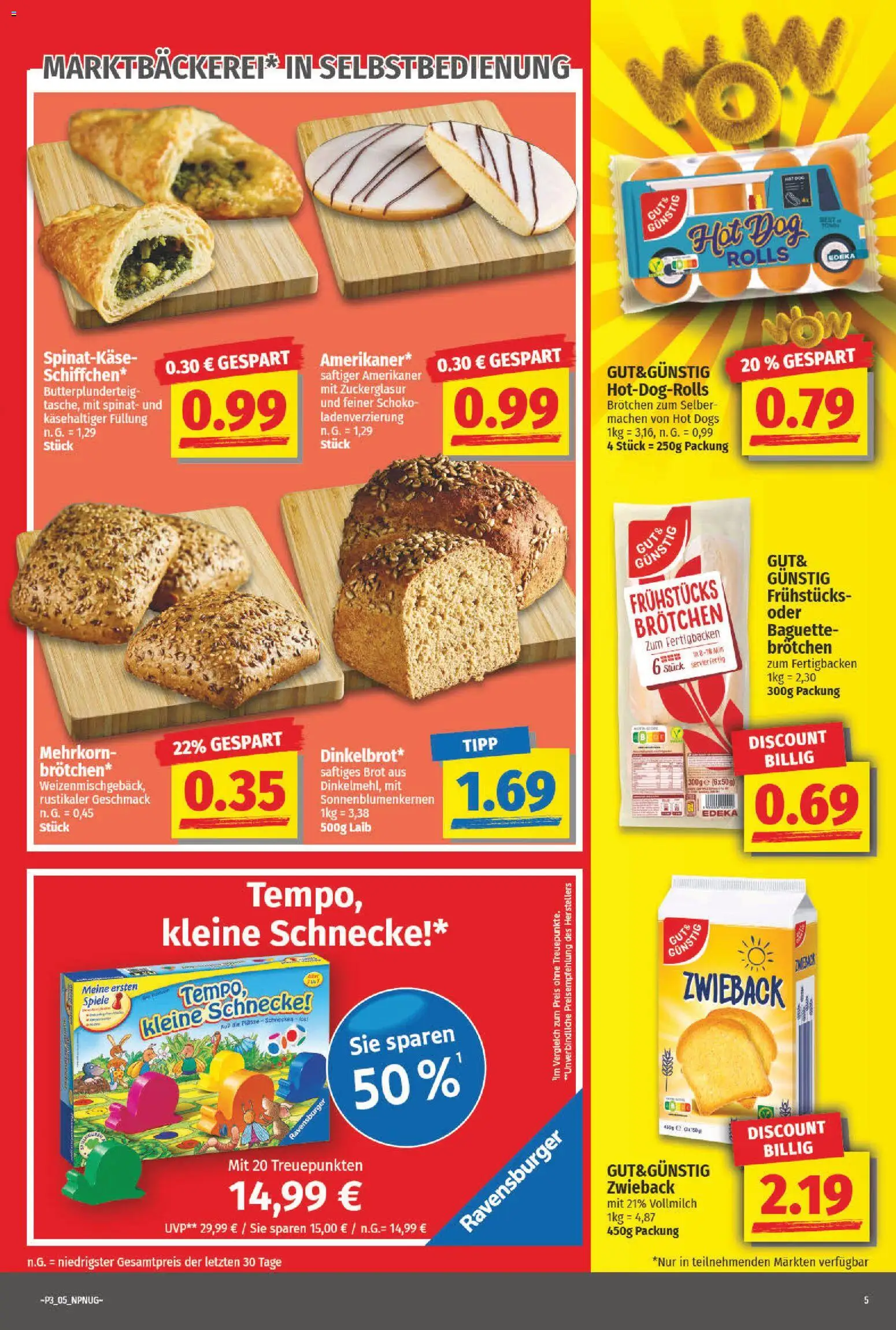 NP Discount Prospekt 	 – gültig ab 12.01.2026 | Seite: 5 | Produkte: Baguette, Brot