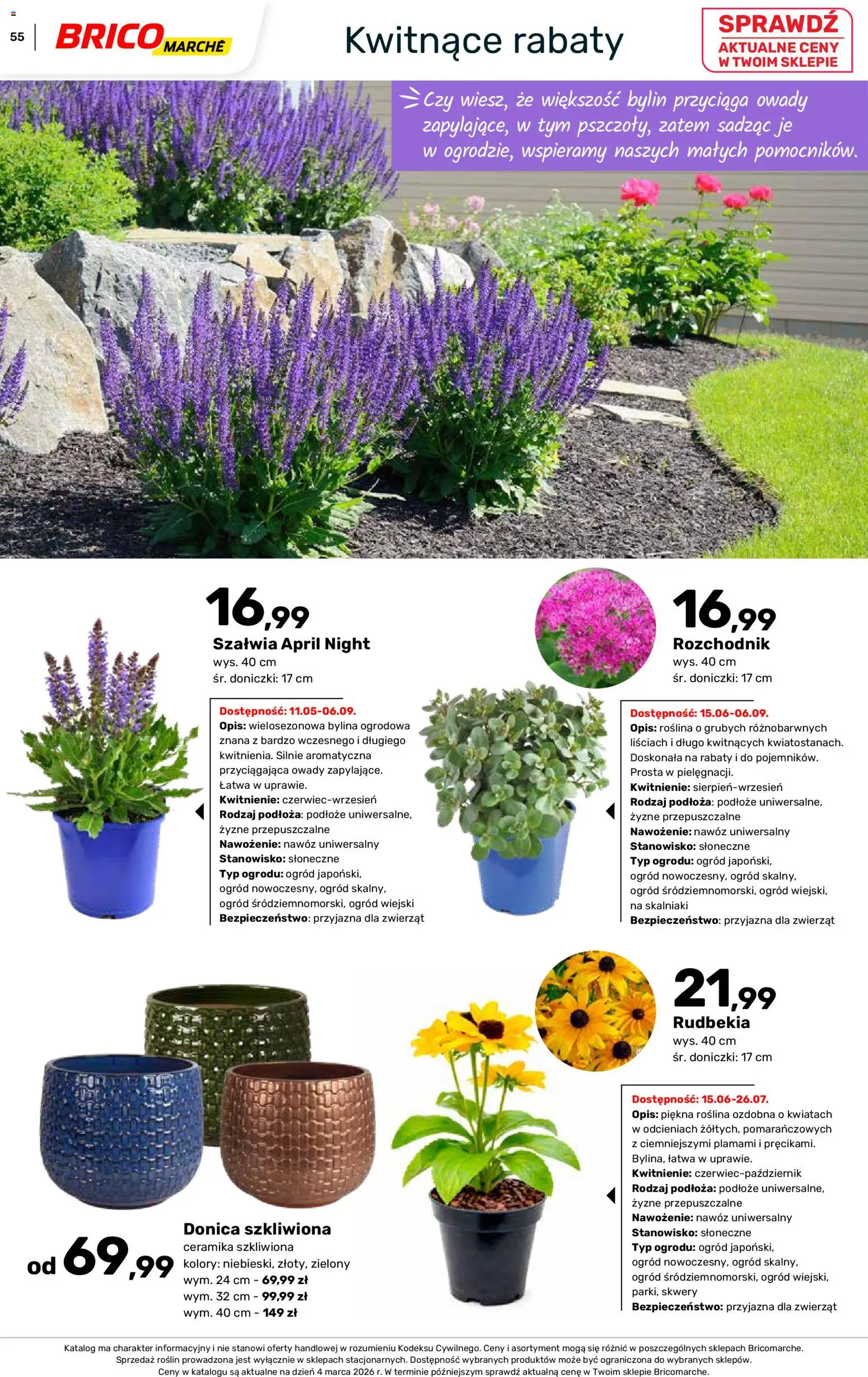 Brico Marché gazetka - Wiosna od 04.03.2026 | Strona: 55 | Produkty: Doniczki