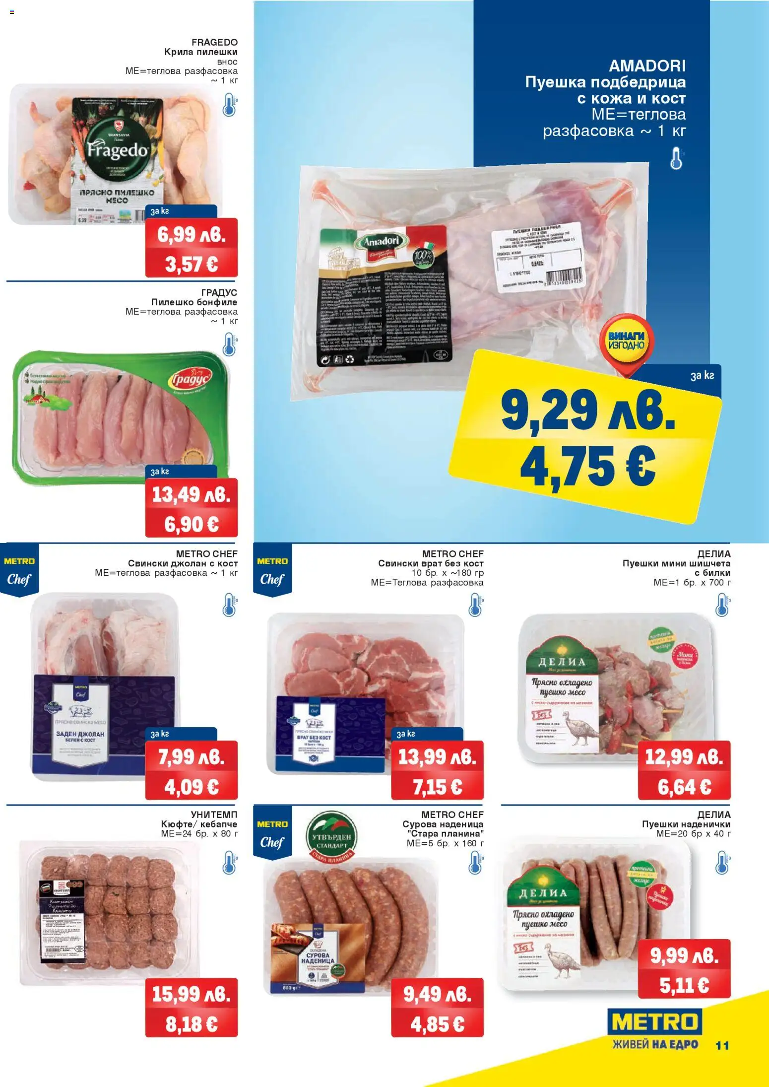 {H1} | Страница: 11 | Продукти: Билки, Свинско, Бонфиле, Шишчета