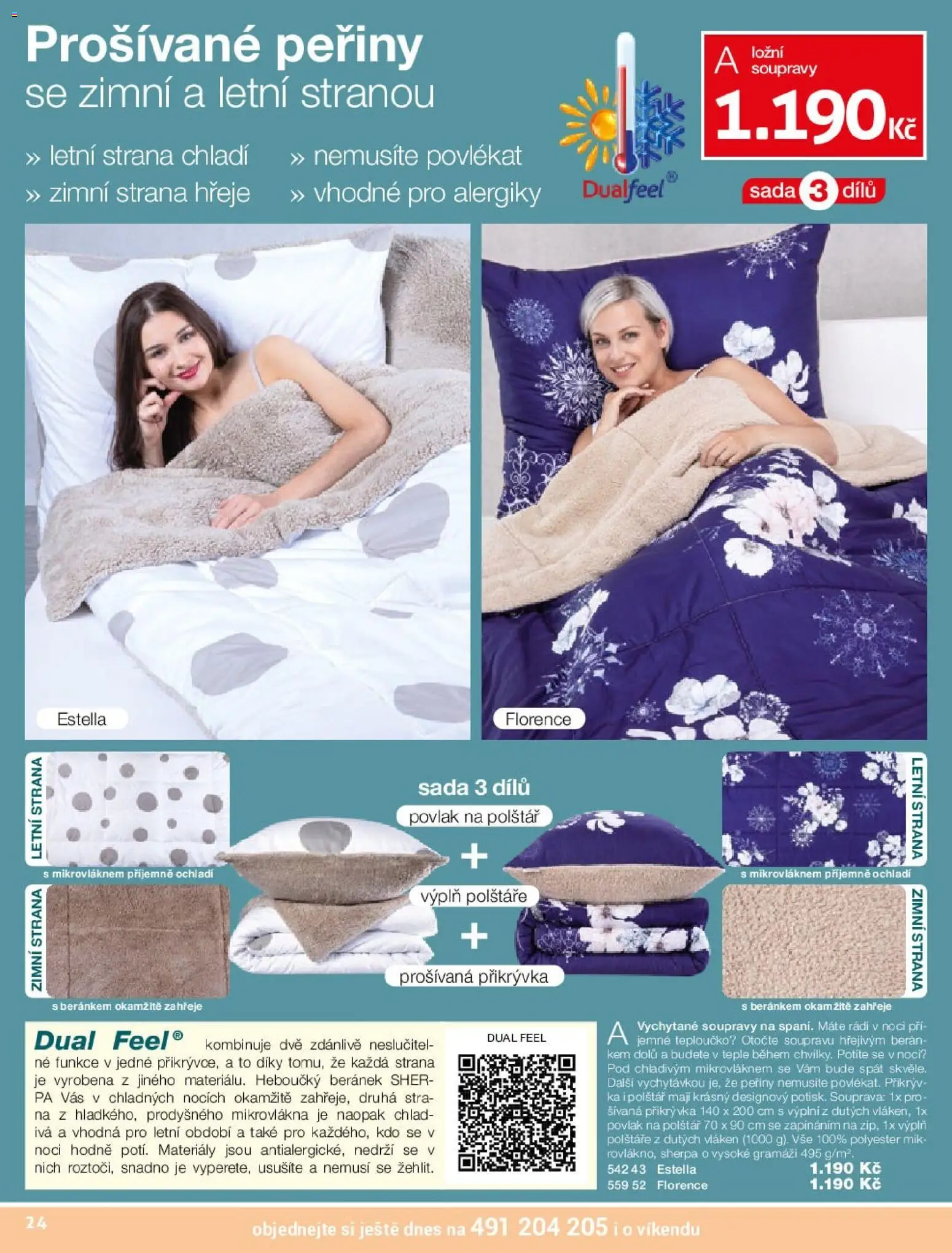 Decodoma katalog od 16.02.2026 | Strana: 24 | Produkty: Peřiny, Povlak na polštář, Polštář, Přikrývka