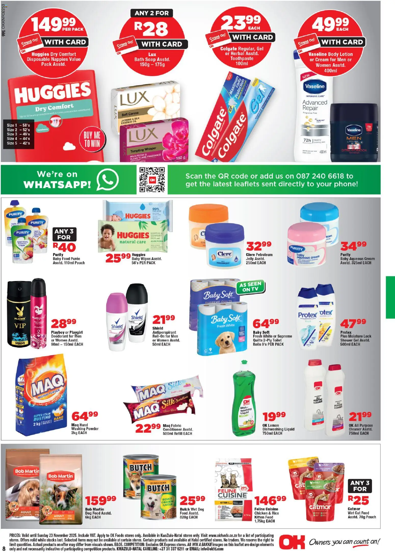 New OK Foods catalogue – valid from 12.11.2025 | Page: 8 | Products: Fragrance, Chicken, Conditioner, Deodorant