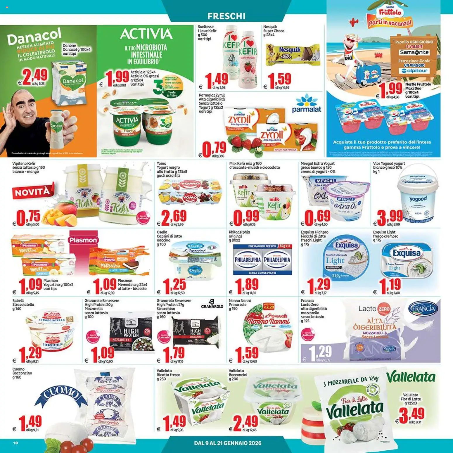 Volantino Elite Supermercati del 09.01.2026 | Pagina: 10 | Prodotti: Cioccolato, Fiocchi di latte, Fiocchi, Ricotta