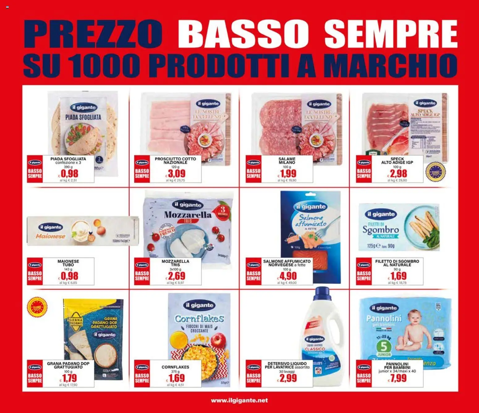 Volantino Il Gigante del 09.04.2026 | Pagina: 30 | Prodotti: Speck, Mozzarella, Mais, Sgombro