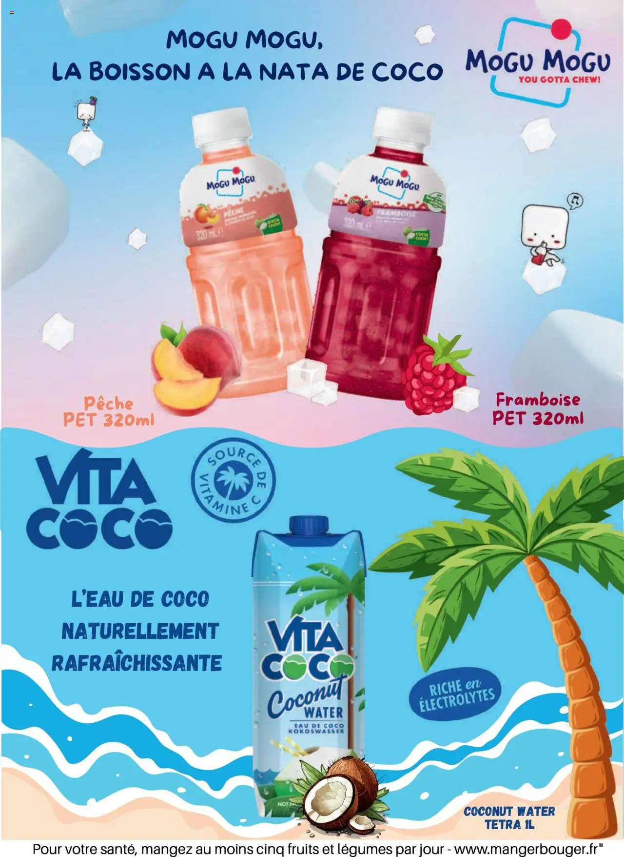  | Page: 72 | Produits: Mogu Mogu, Framboise, Pêche, Eau de coco