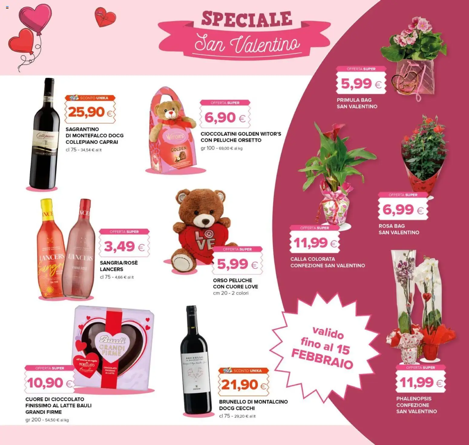 Volantino Oasi del 12.02.2026 | Pagina: 21 | Prodotti: Peluche, Cioccolato, Latte, Cioccolatini