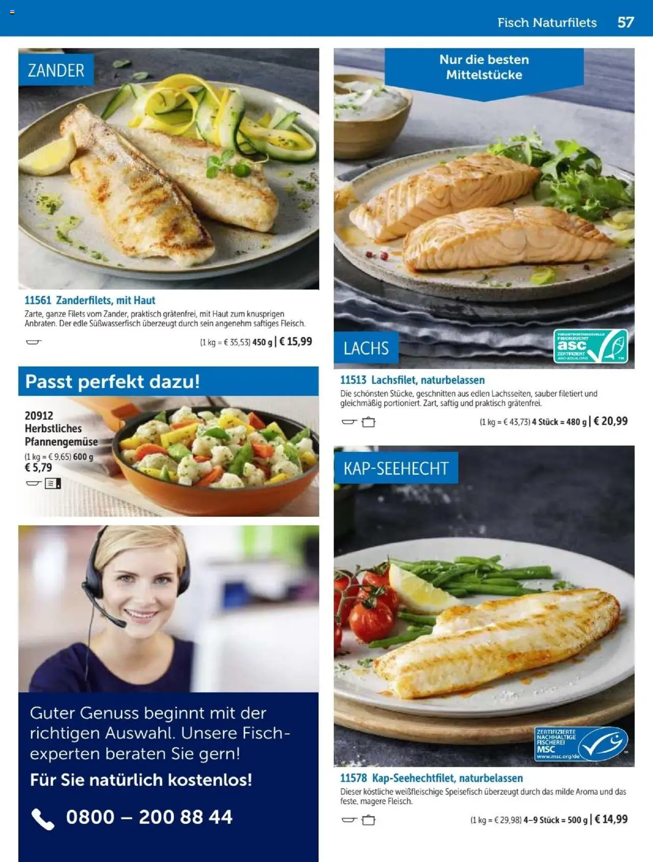Bofrost Katalog – gültig ab 07.09.2025 | Seite: 57 | Produkte: Fisch, Lachs