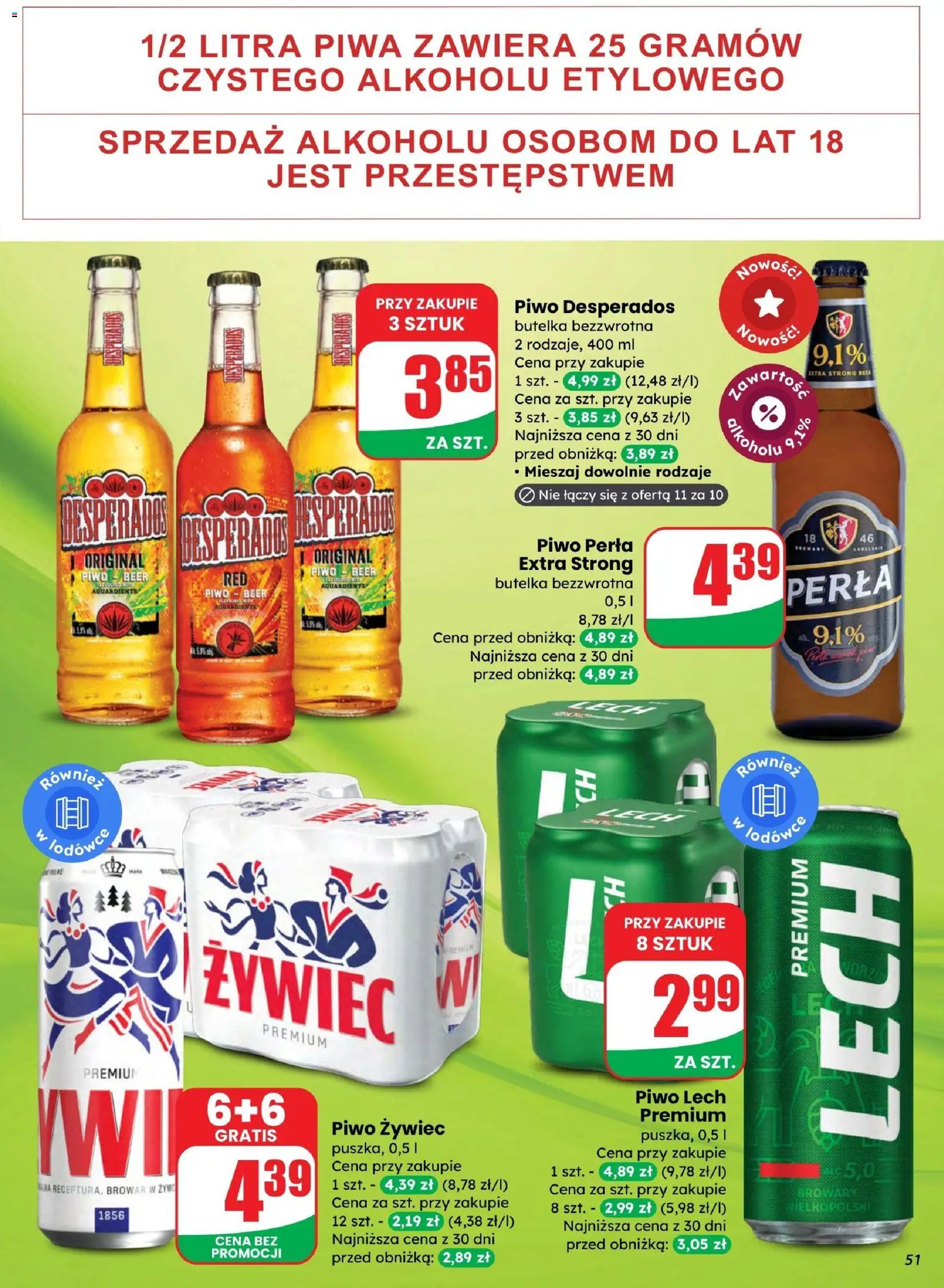 Dino gazetka od 25.03.2026 | Strona: 51 | Produkty: Piwo perła, Piwo Desperados, Piwo