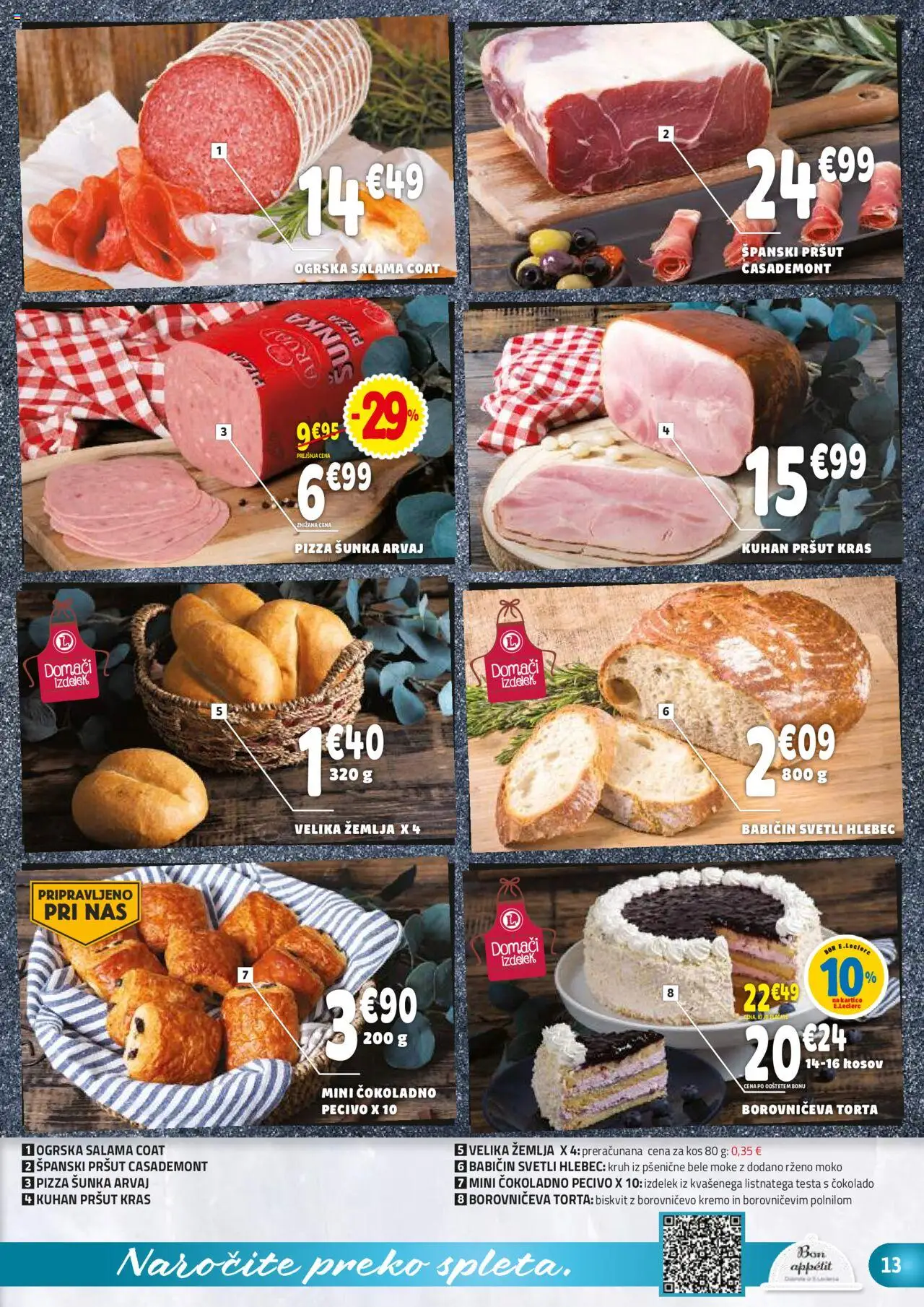 E.leclerc katalog │ velja od 02.07.2025 | Stran: 13 | Izdelki: Hlebec, Kruh, Salama, Sunka