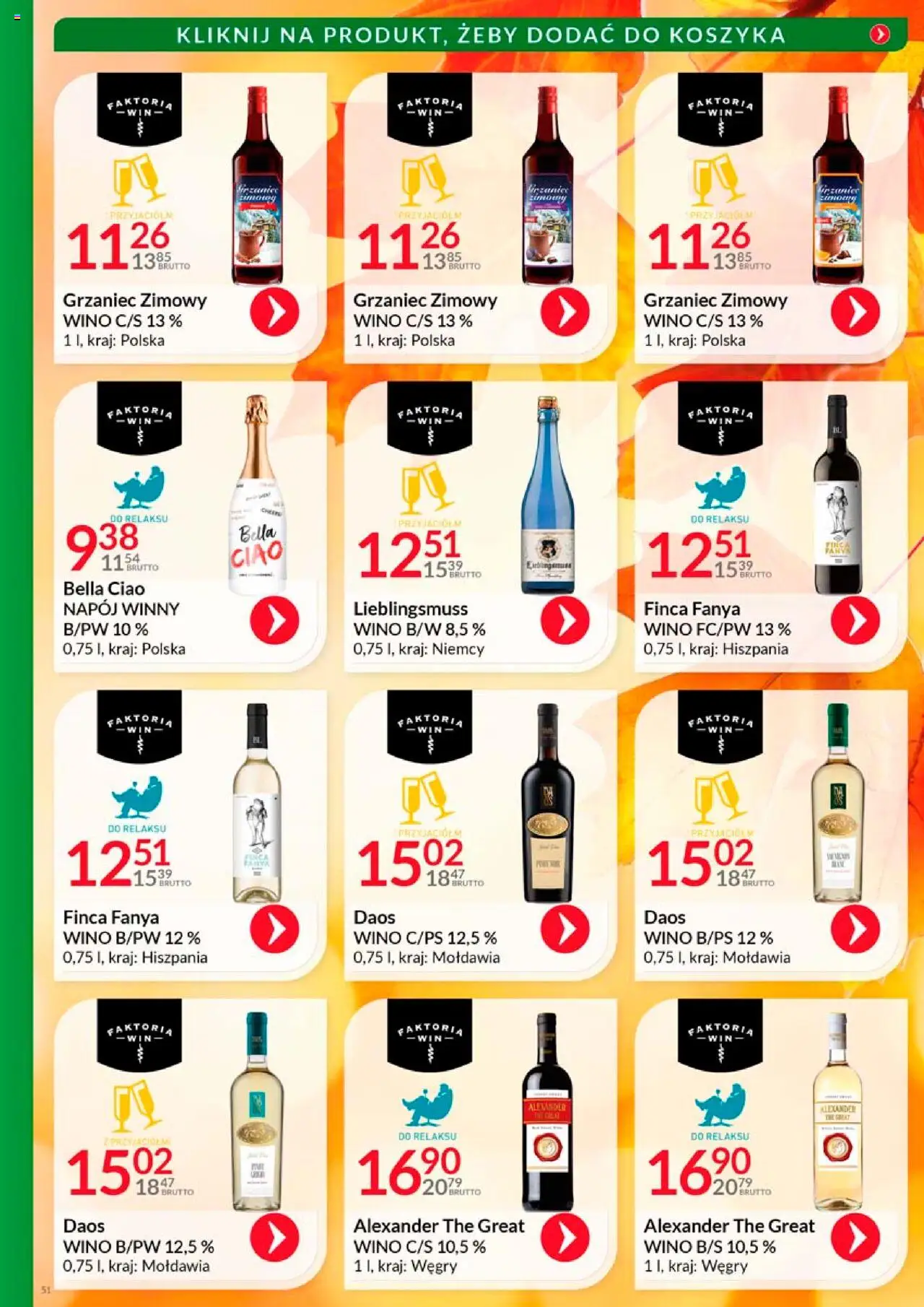 Eurocash Gazetka - Katalog Alkoholowy od 01.10.2025 | Strona: 51 | Produkty: Wino