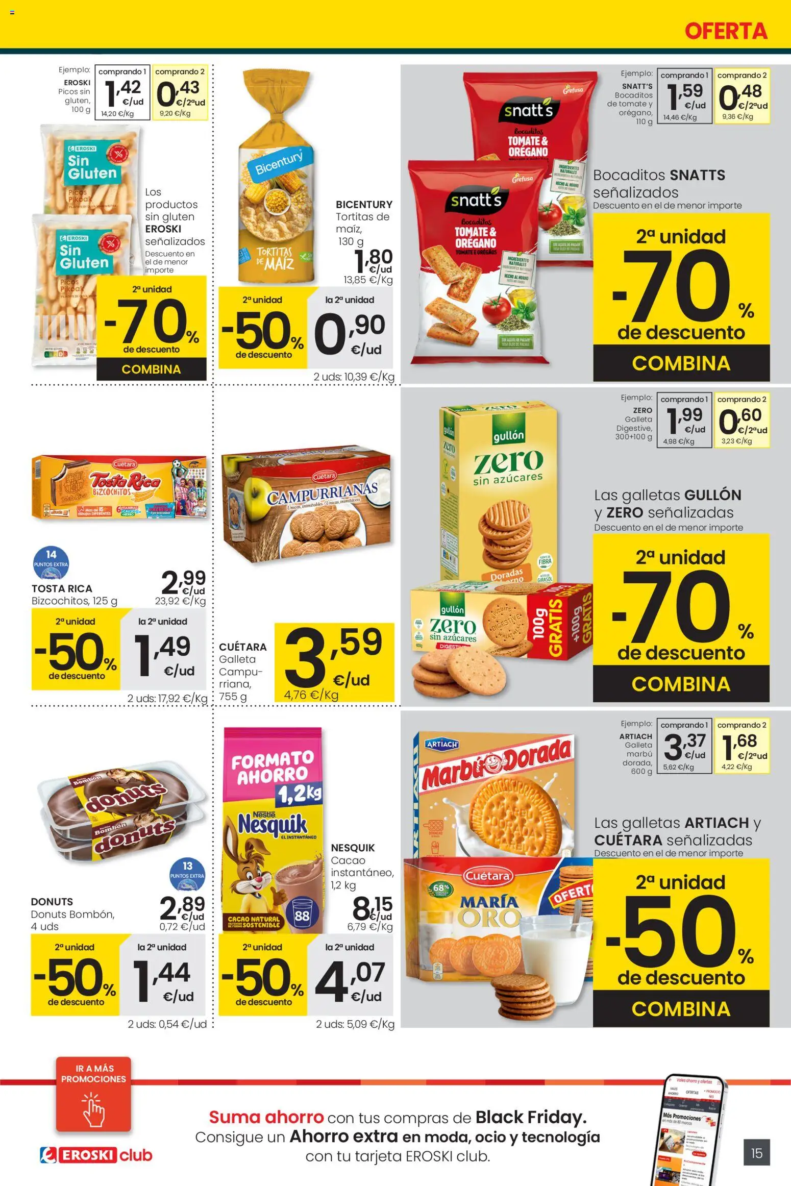 Eroski folleto │ válido desde el 13.11.2025 | Página: 15 | Productos: Κρεμάστρα, Galletas, Horno, Donuts