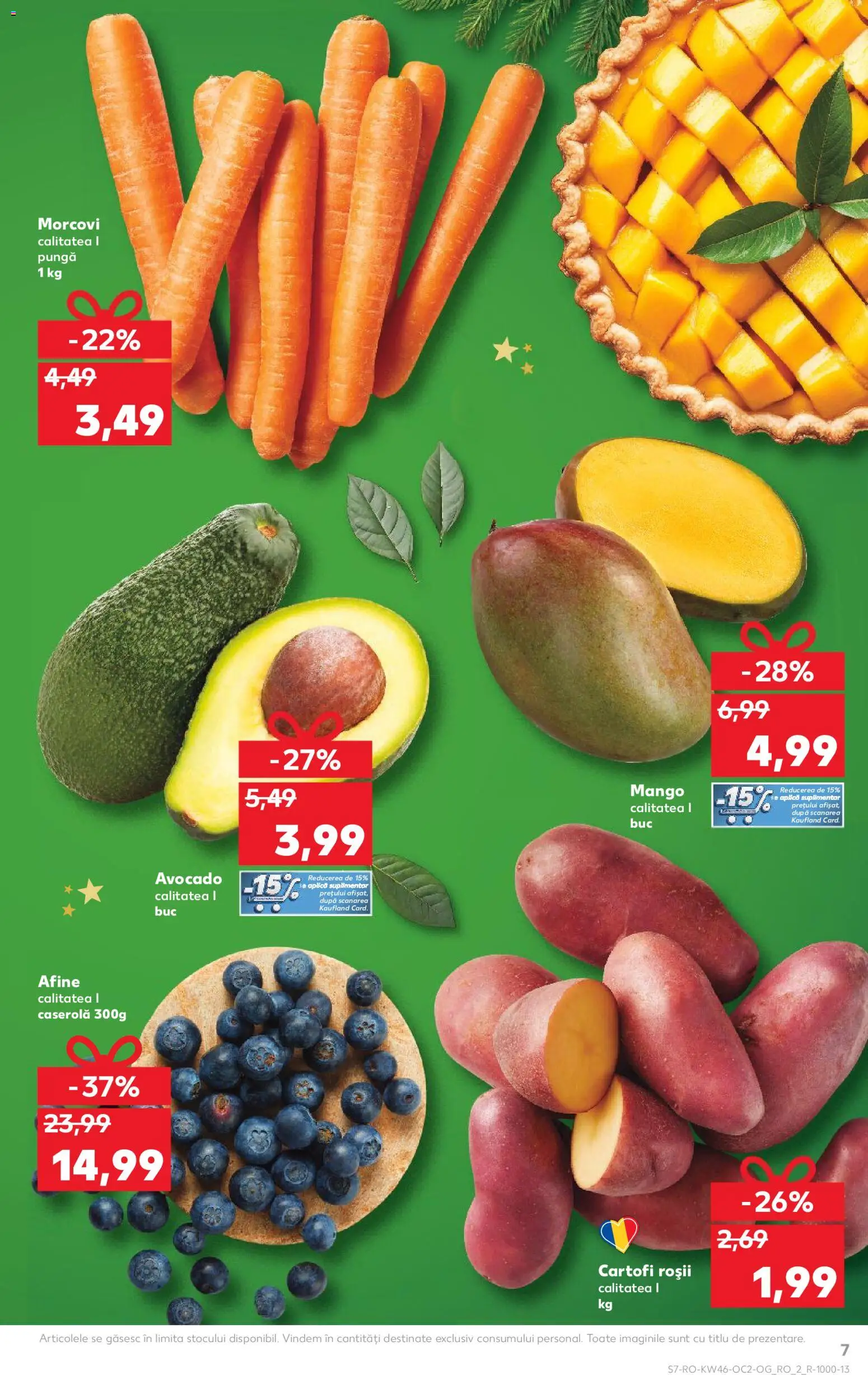 Noul catalog Kaufland – valabil de la 12.11.2025 | Pagină: 7 | Produse: Afine, Roșii, Avocado, Cartofi