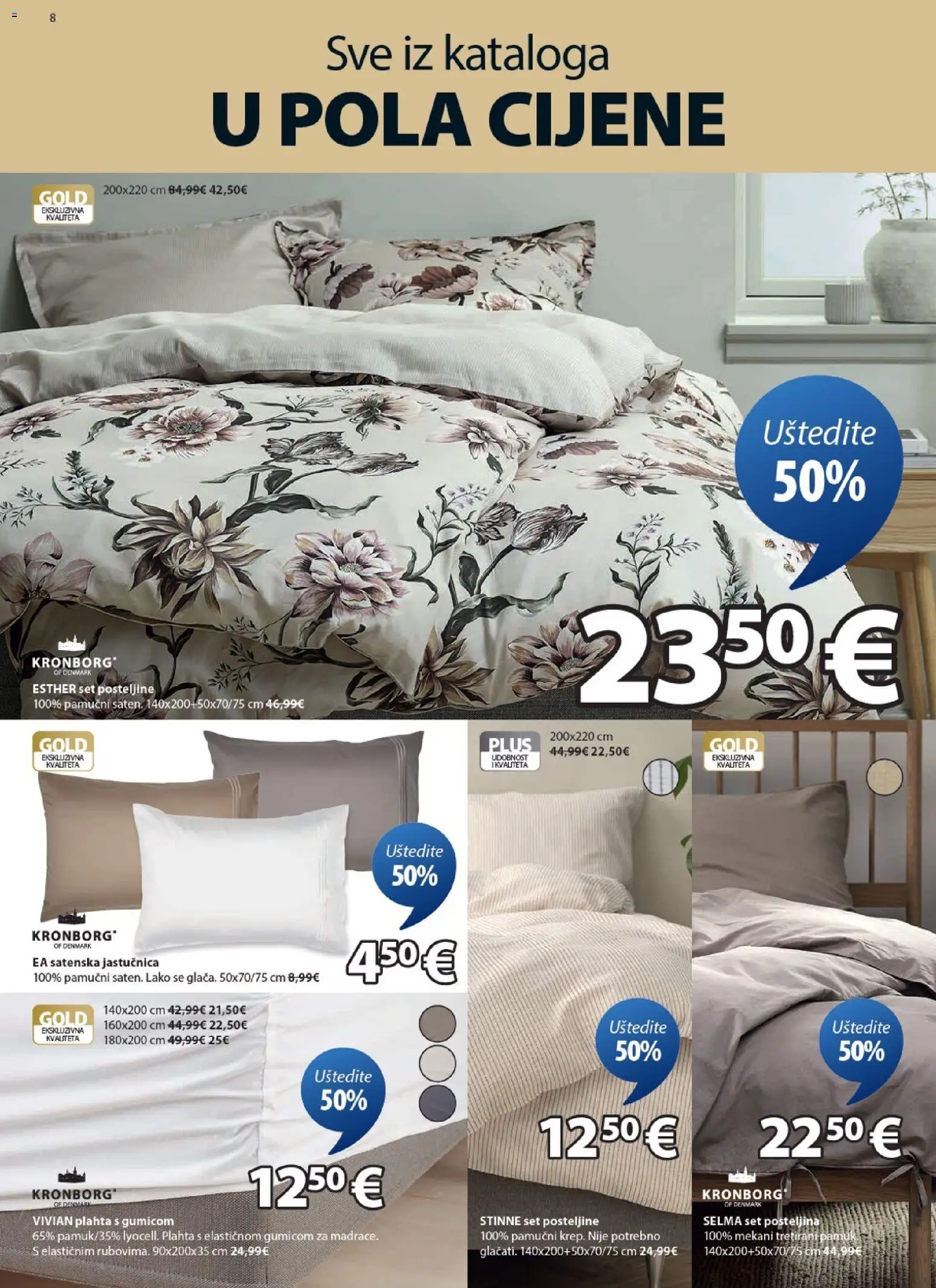 JYSK katalog | vrijedi od 02.02.2026 | Stranica: 8 | Proizvodi: Jastučnica, Plahta, Posteljina