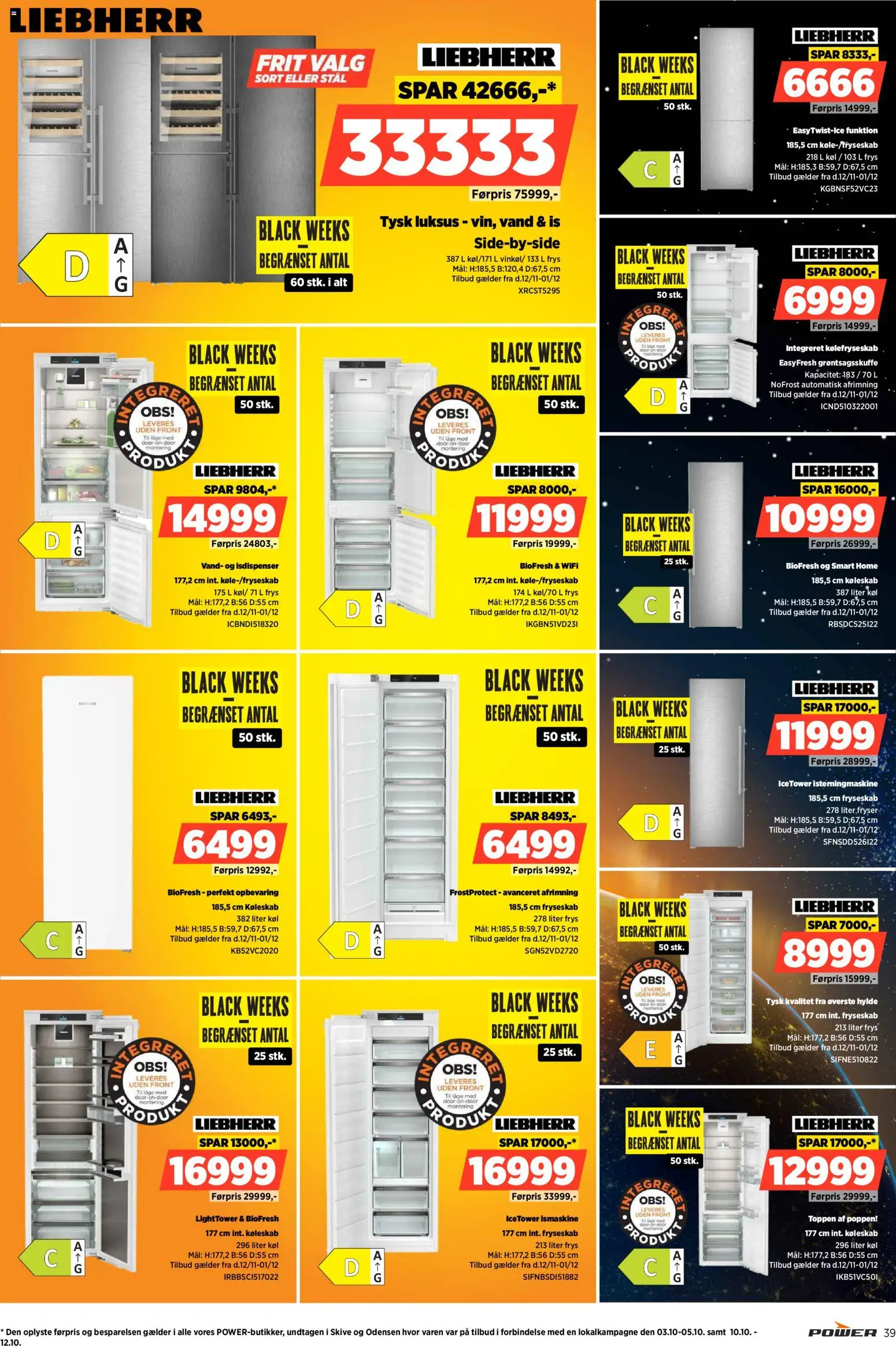 Power tilbudsavis – gyldig fra 12.11.2025 | Side: 39 | Produkter: Hylde, Smart Home, Bad, Køleskab