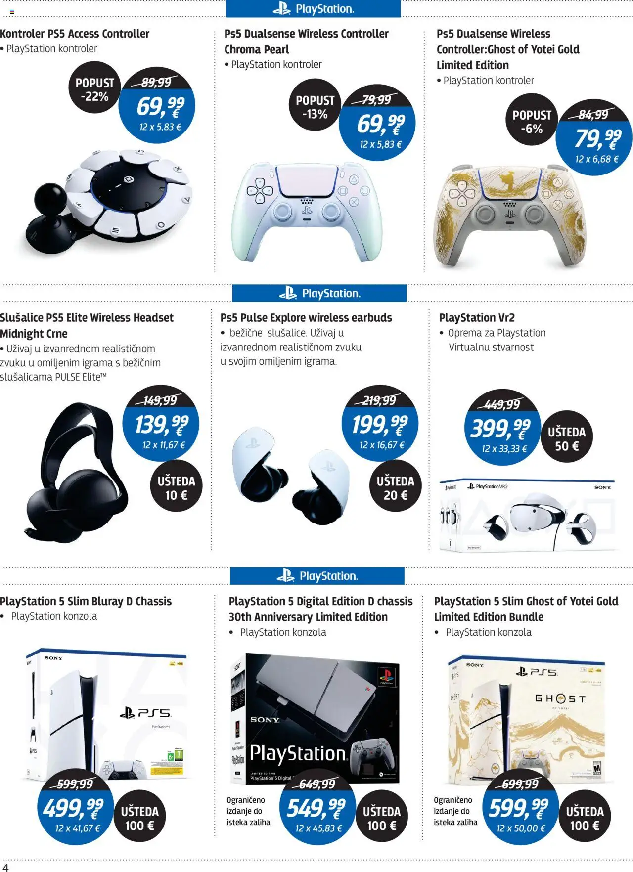 Centar Tehnike katalog | vrijedi od 20.10.2025 | Stranica: 4 | Proizvodi: Slušalice, Playstation