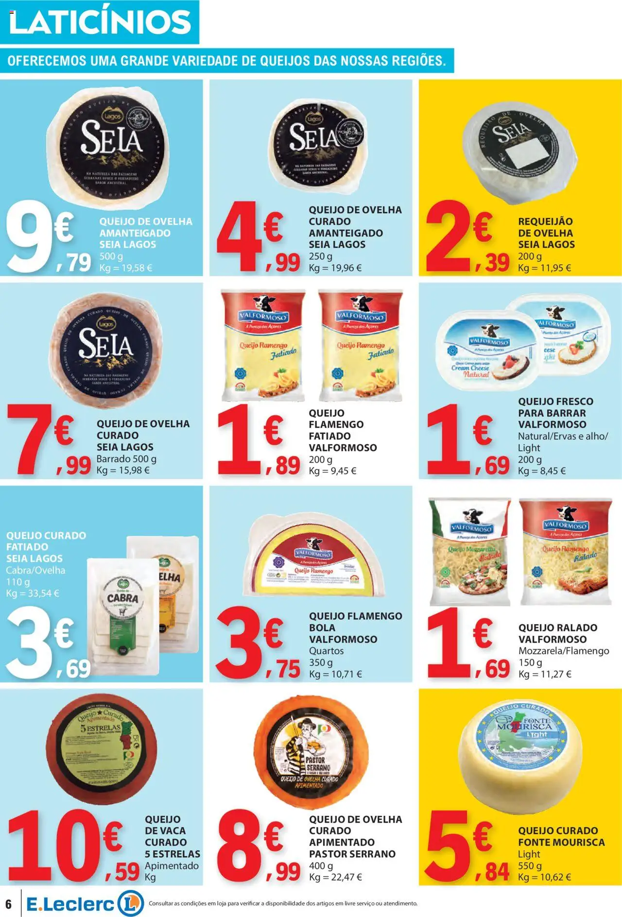 E.Leclerc folheto │ válido de 21.08.2025 | Página: 6 | Produtos: Cream cheese, Queijo, Requeijão