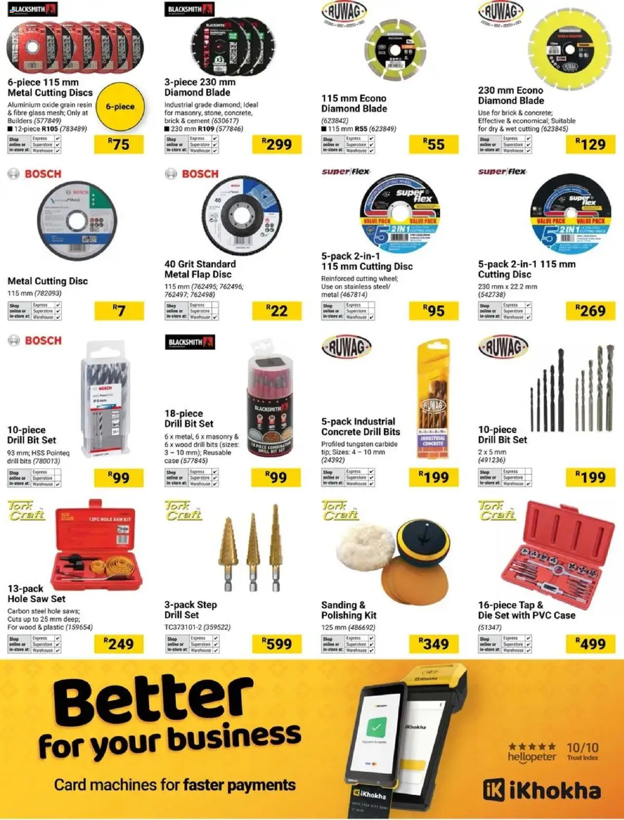 New Builders catalogue – valid from 14.10.2025 | Page: 17 | Products: Case, Drill, Tap, Cement