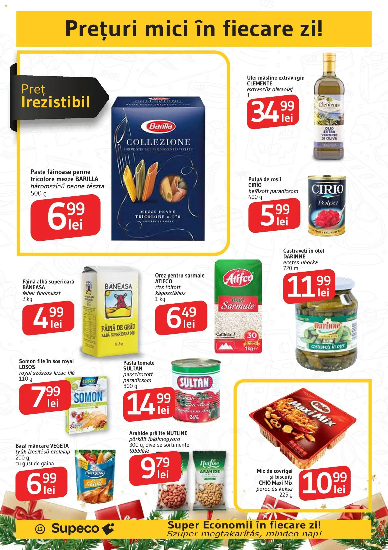 Noul catalog Supeco – valabil de la 11.12.2025 | Pagină: 12 | Produse: Măsline, Făină, Paste, Biscuiți