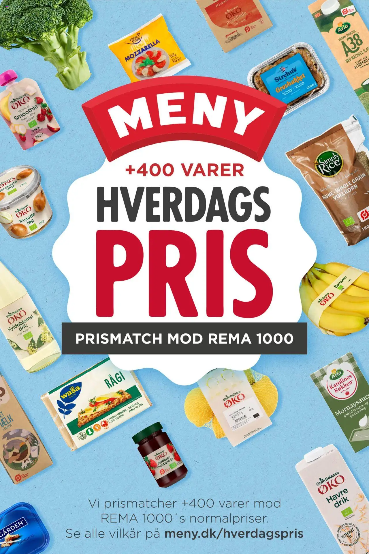 Meny tilbudsavis – gyldig fra 10.10.2025 | Side: 6 | Produkter: Mælk, Jordbær, Mozzarella, Carpete