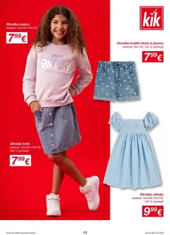 Kik katalog akcije – veljaven od 23.03.2026 | Stran: 13 | Izdelki: Krilo, Hlace, Kratke hlace, Obleka