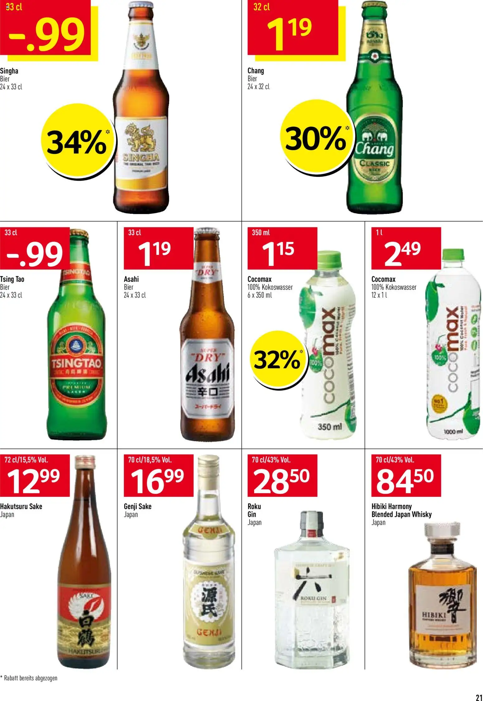 Prodega Aktionen Asia – gültig ab 09.02.2026 | Seite: 21 | Produkte: Bier, Gin
