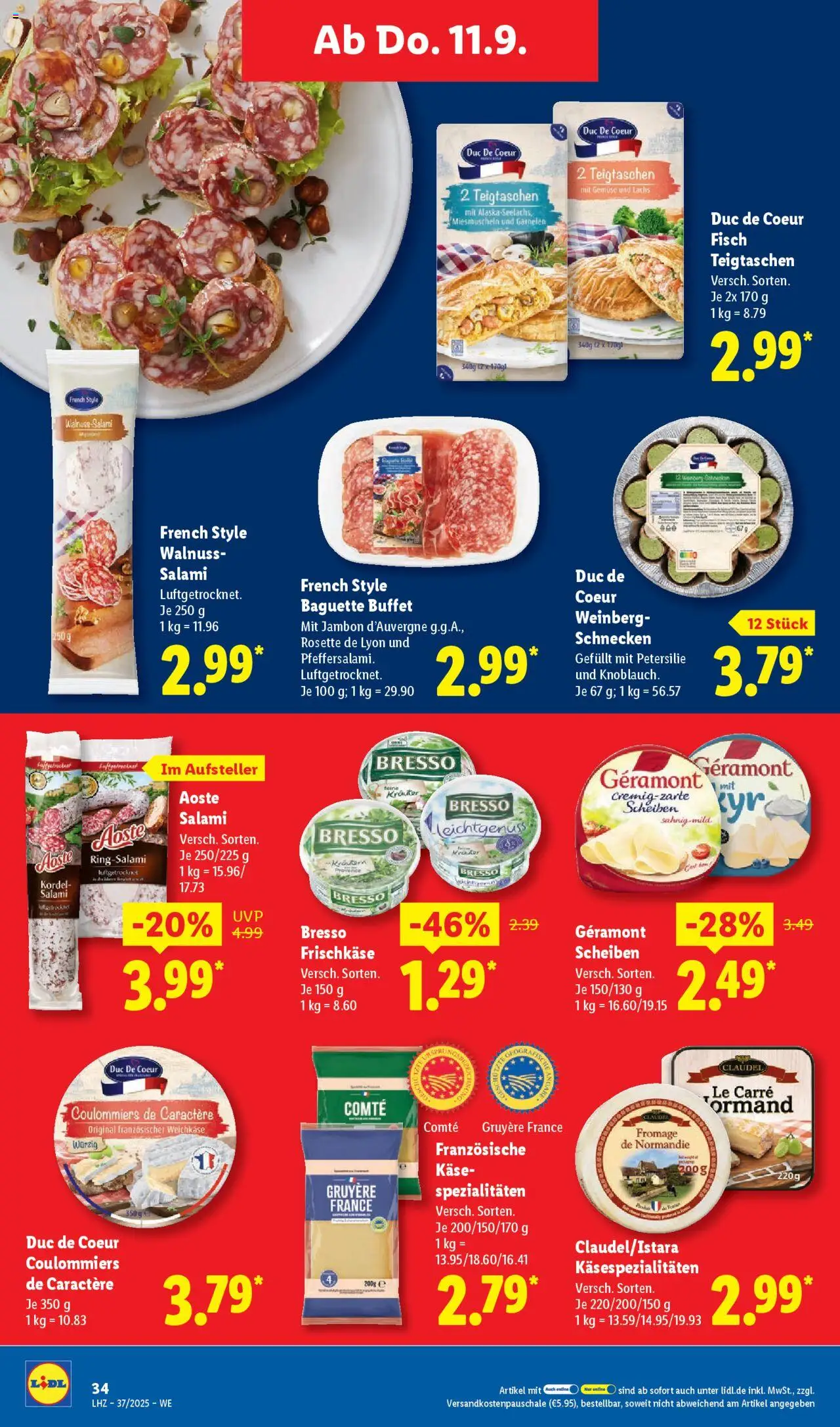 Lidl - Prospekt Gedern – gültig ab 08.09.2025 | Seite: 46 | Produkte: Baguette, Garnelen, Gemüse, Frischkase