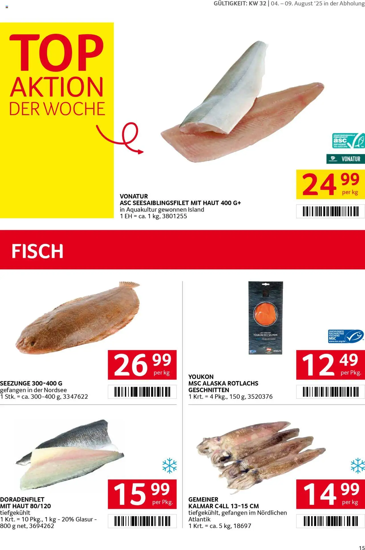 Transgourmet Flugblatt gültig ab 03.08.2025 | Seite: 14 | Produkte: Fisch