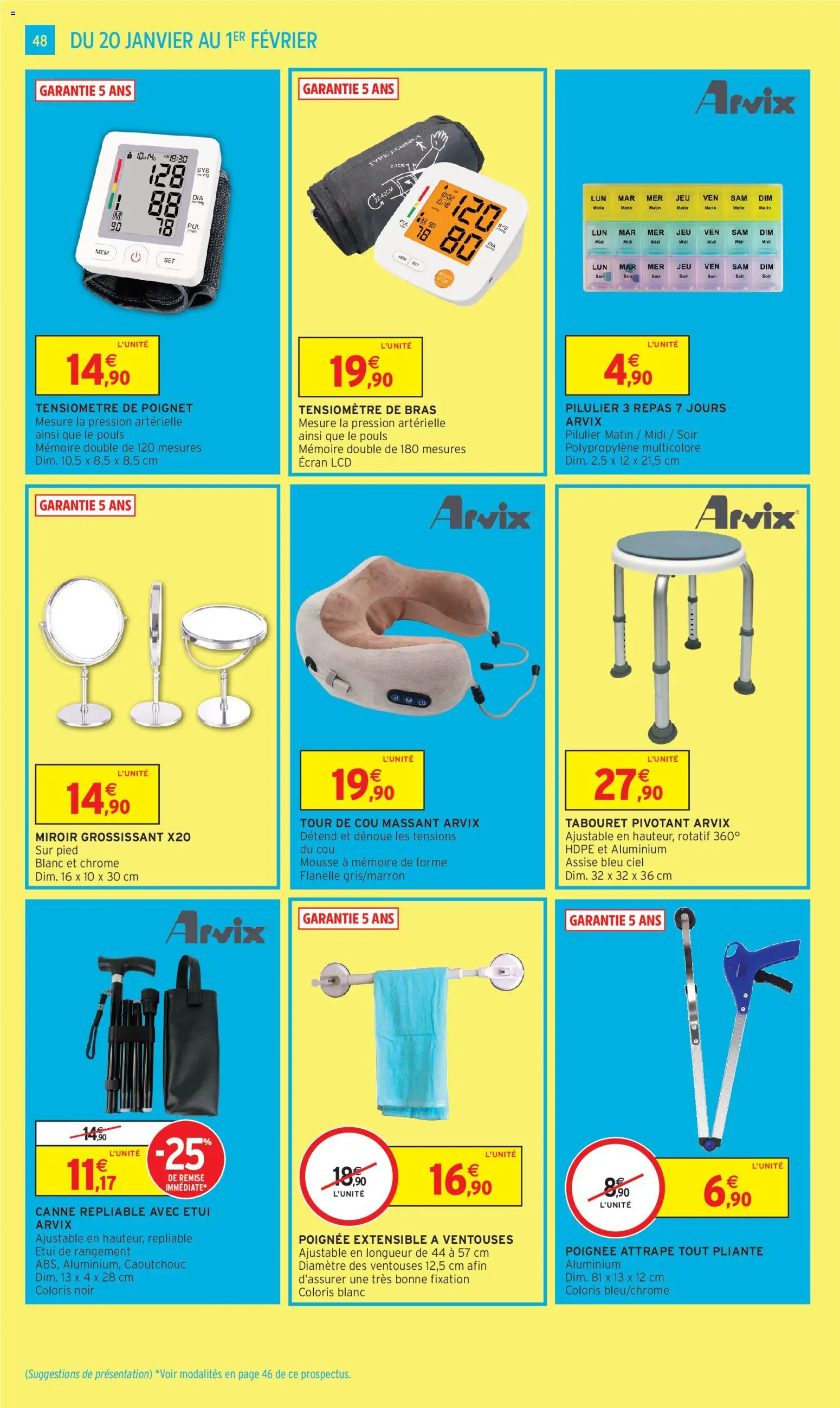 {H1} | Page: 48 | Produits: Pilulier, Tensiomètre, Mousse, Miroir