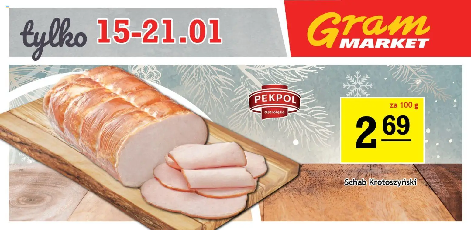 Gram Market Gazetka - Billboard od 15.01.2026 | Strona: 3 | Produkty: Schab