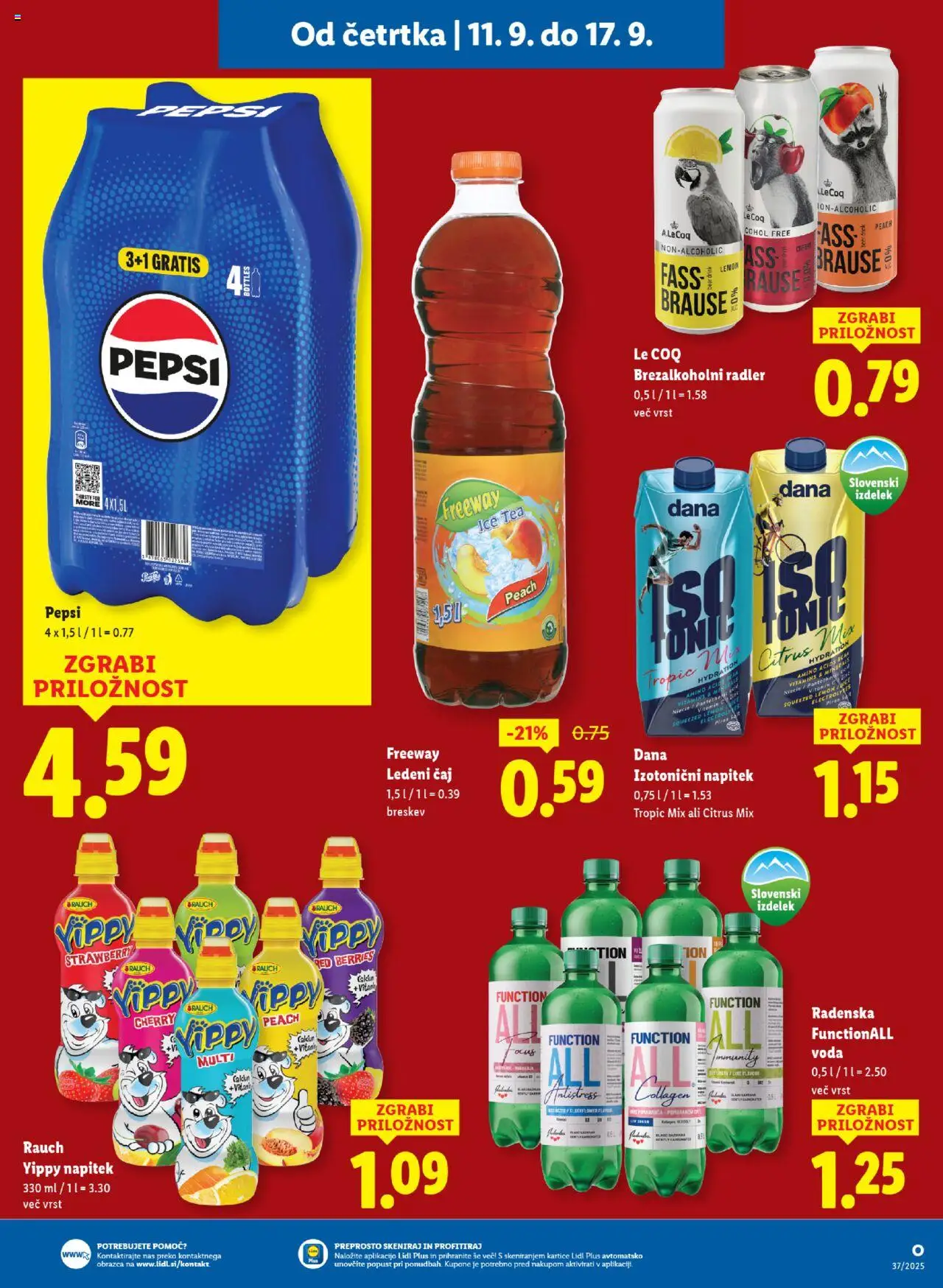 Novi Lidl katalog ponudbe – veljaven od 11.09.2025 | Stran: 9 | Izdelki: Ledeni čaj, Radler, Caj, Voda