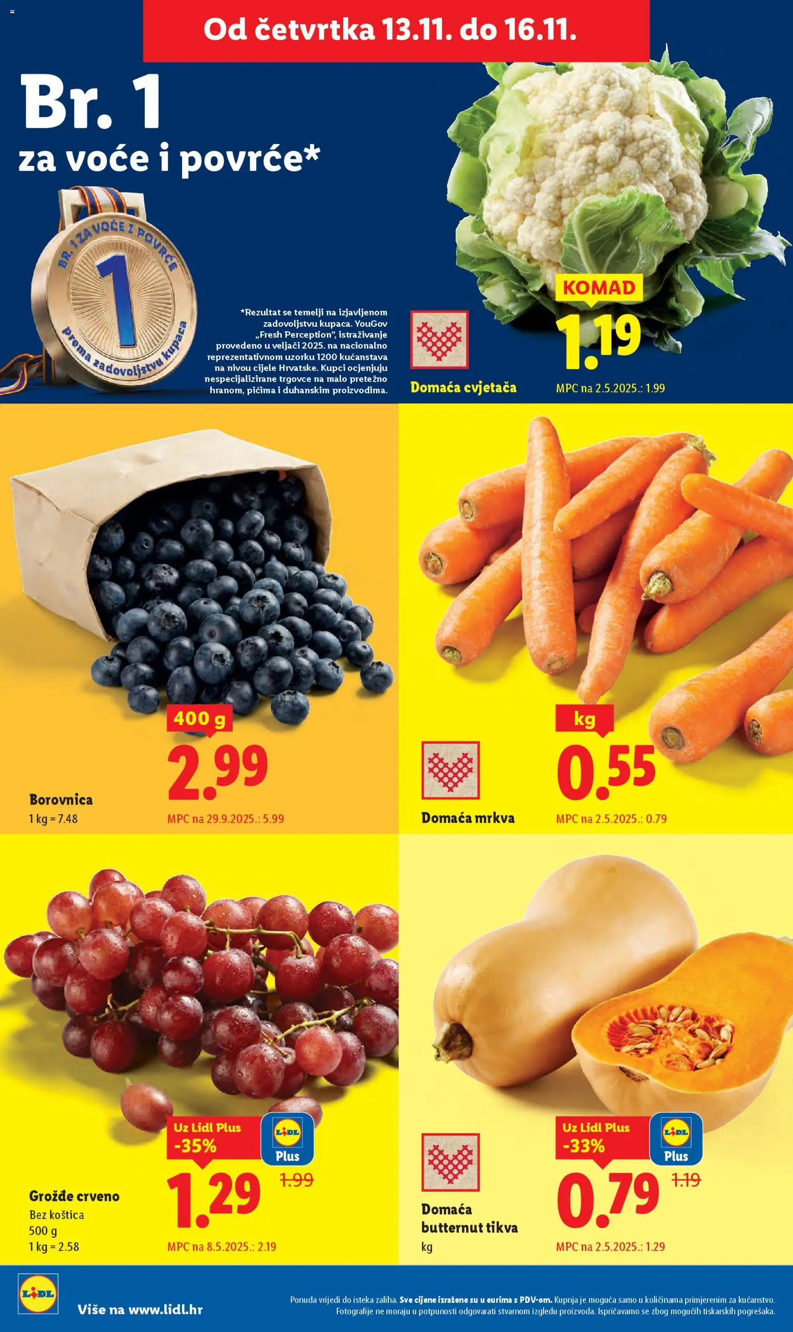 Lidl katalog | vrijedi od 13.11.2025 | Stranica: 6 | Proizvodi: Mrkva, Povrće, Voće, Borovnica