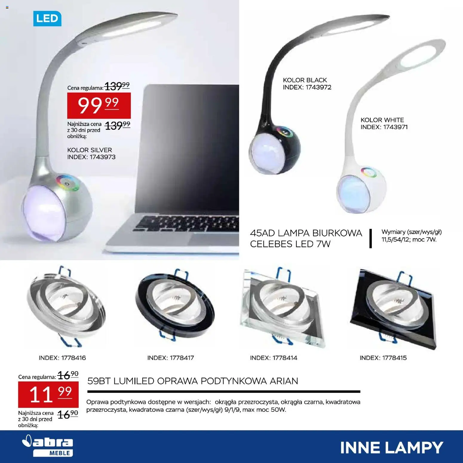 Abra meble Gazetka od 20.02.2026 | Strona: 18 | Produkty: Lampa